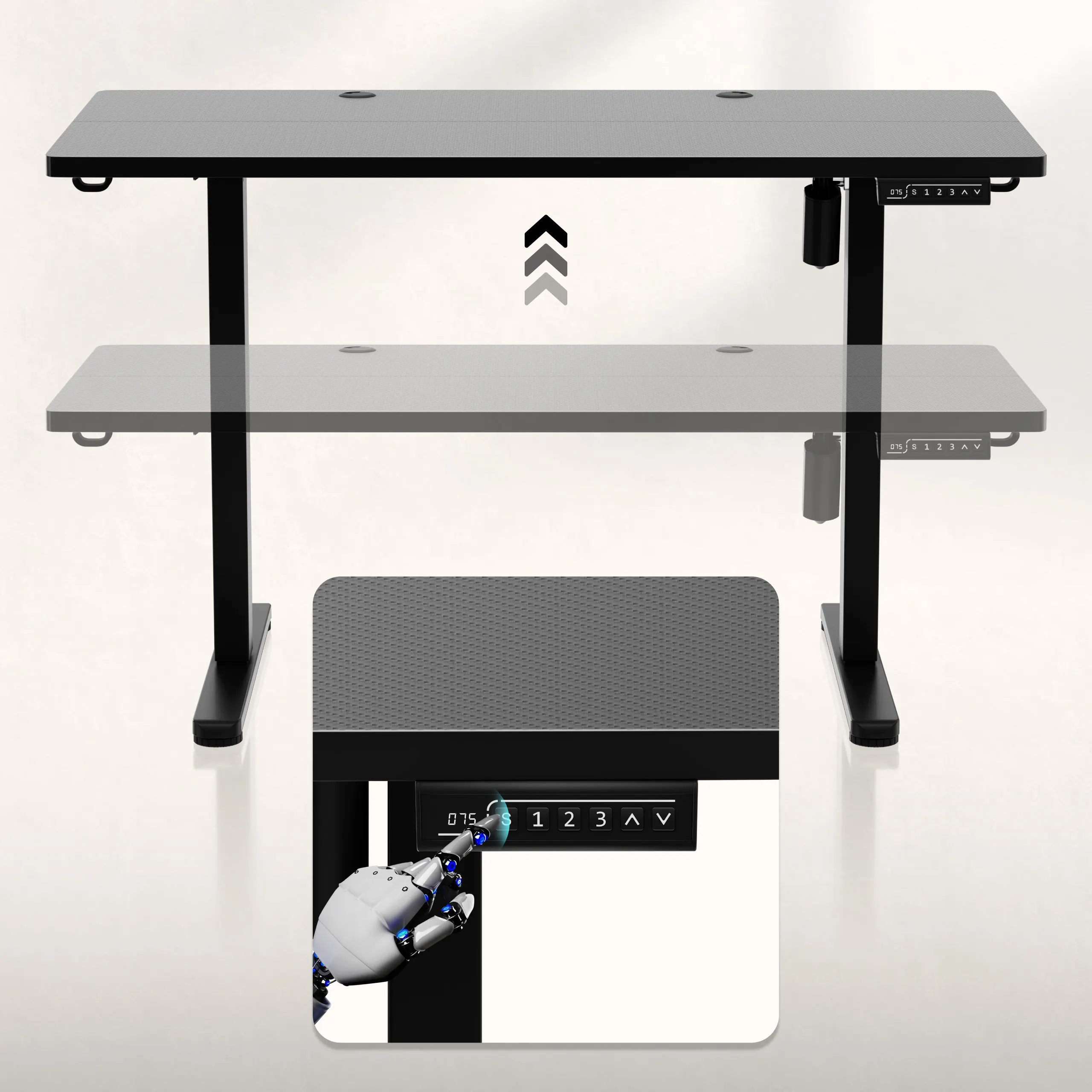 Biurko elektryczne gamingowe Huzaro Hero 8.1 Black 120 cm - Image 14