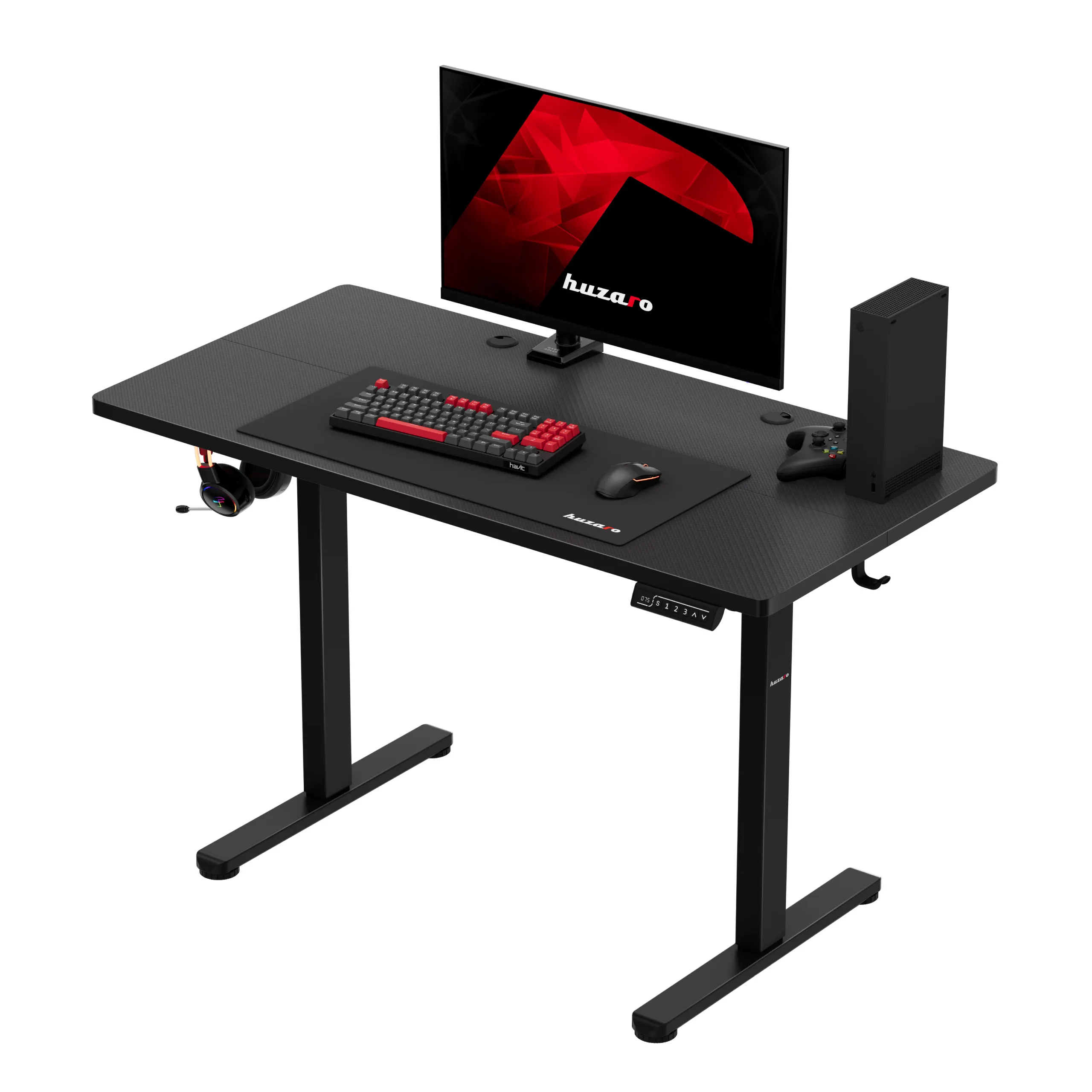 Biurko elektryczne gamingowe Huzaro Hero 8.1 Black 120 cm - Image 8