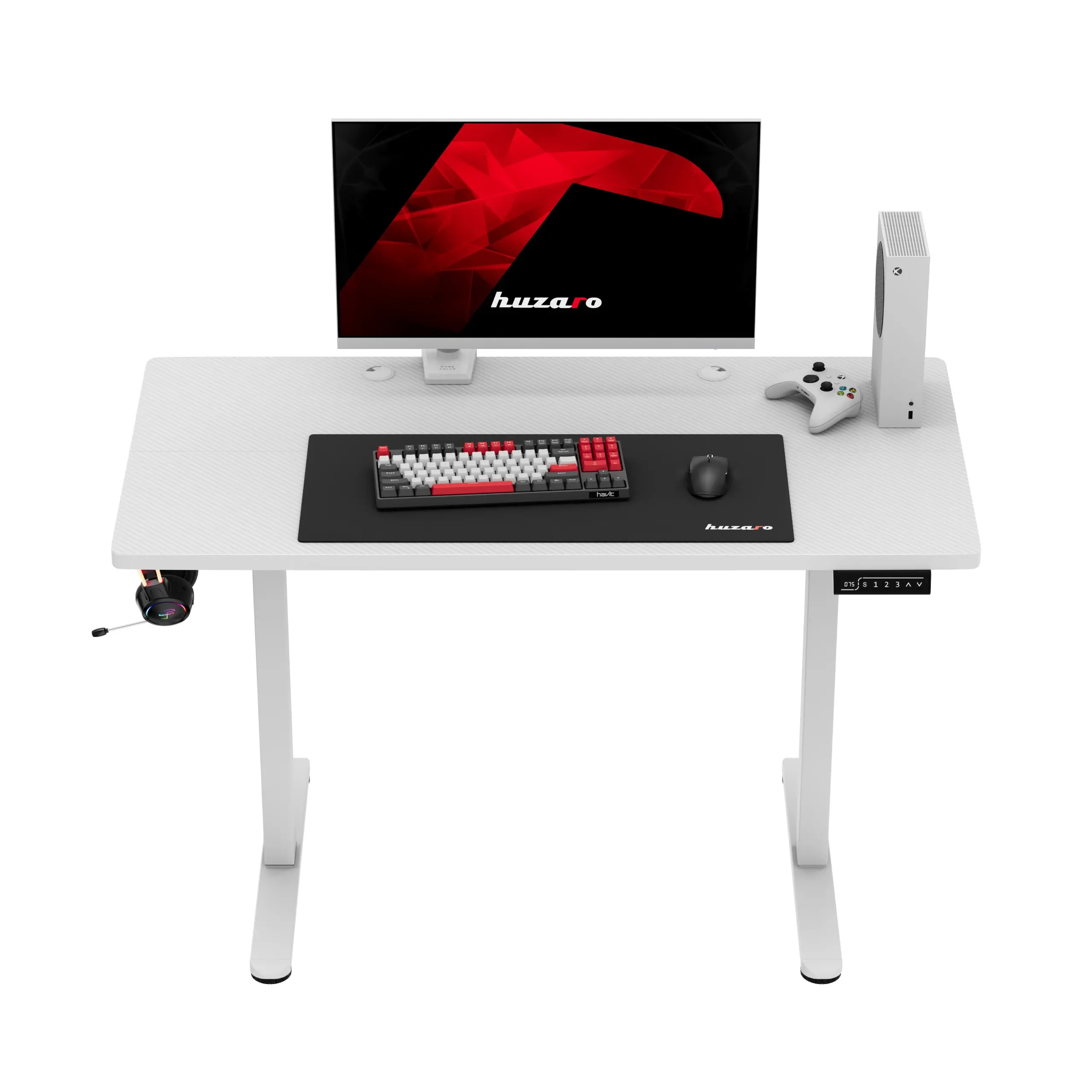 Biurko elektryczne gamingowe Huzaro Hero 8.1 White 120 cm - Image 17