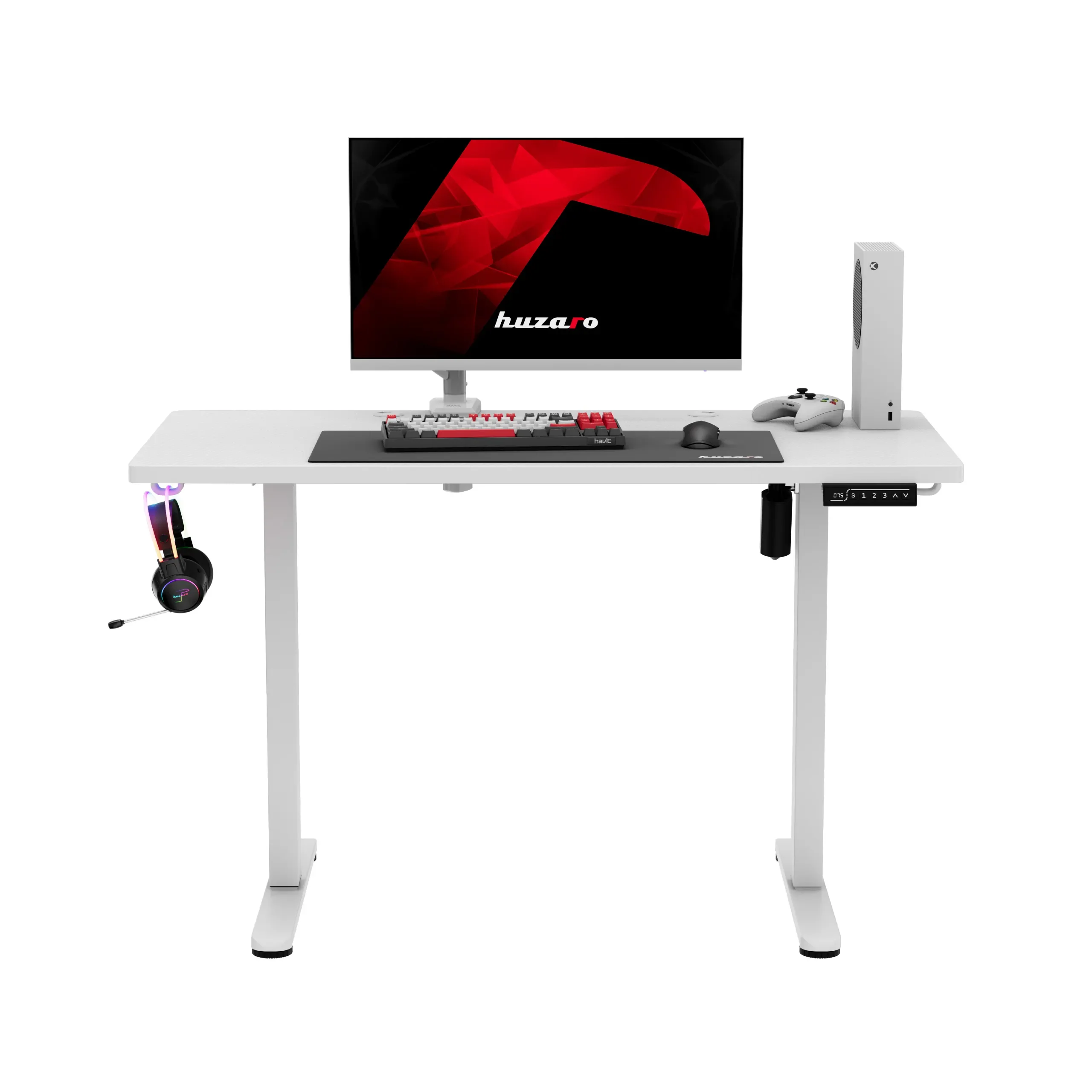 Biurko elektryczne gamingowe Huzaro Hero 8.1 White 120 cm - Image 19