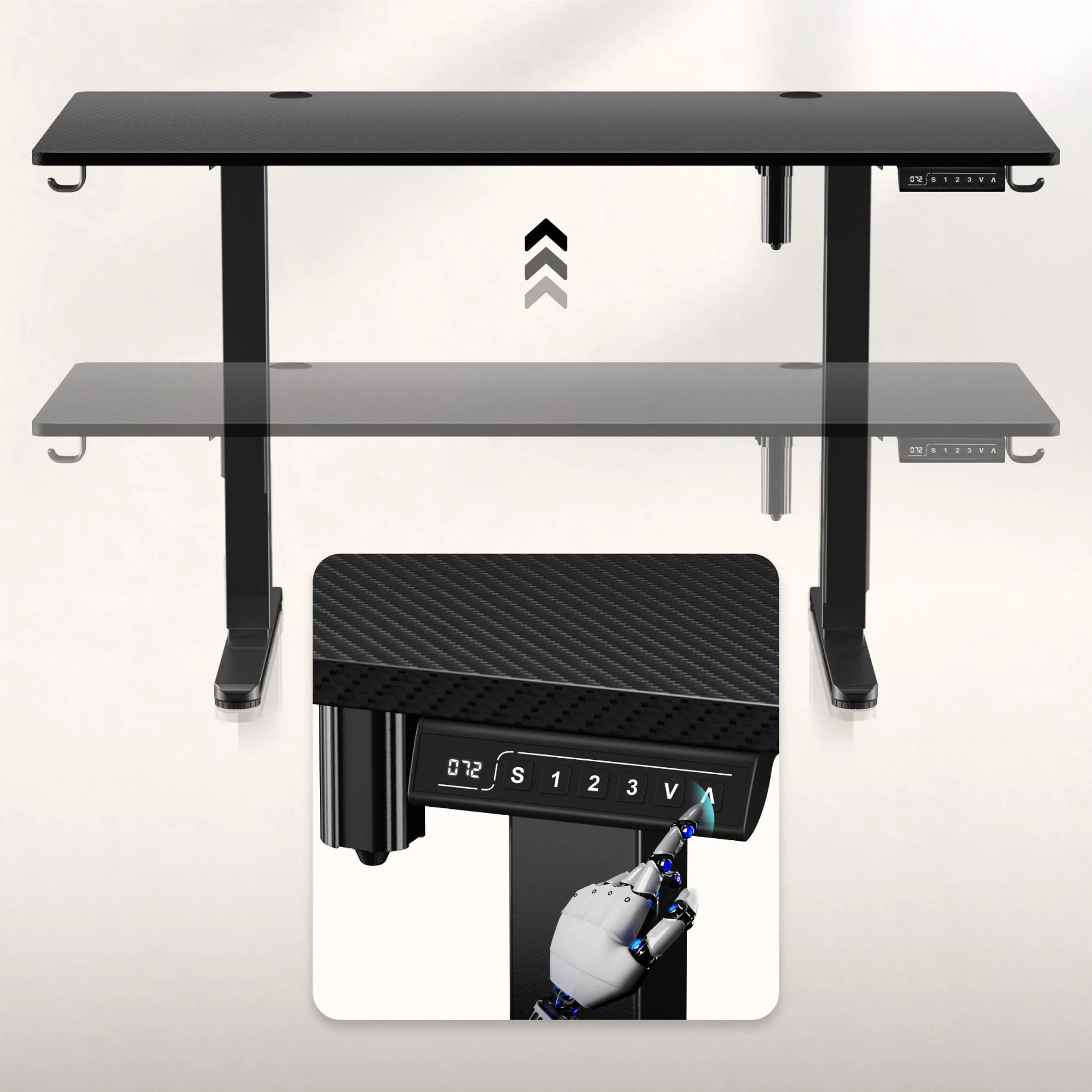 Biurko Elektryczne Huzaro Hero 8.2 Black 120 cm - Image 3