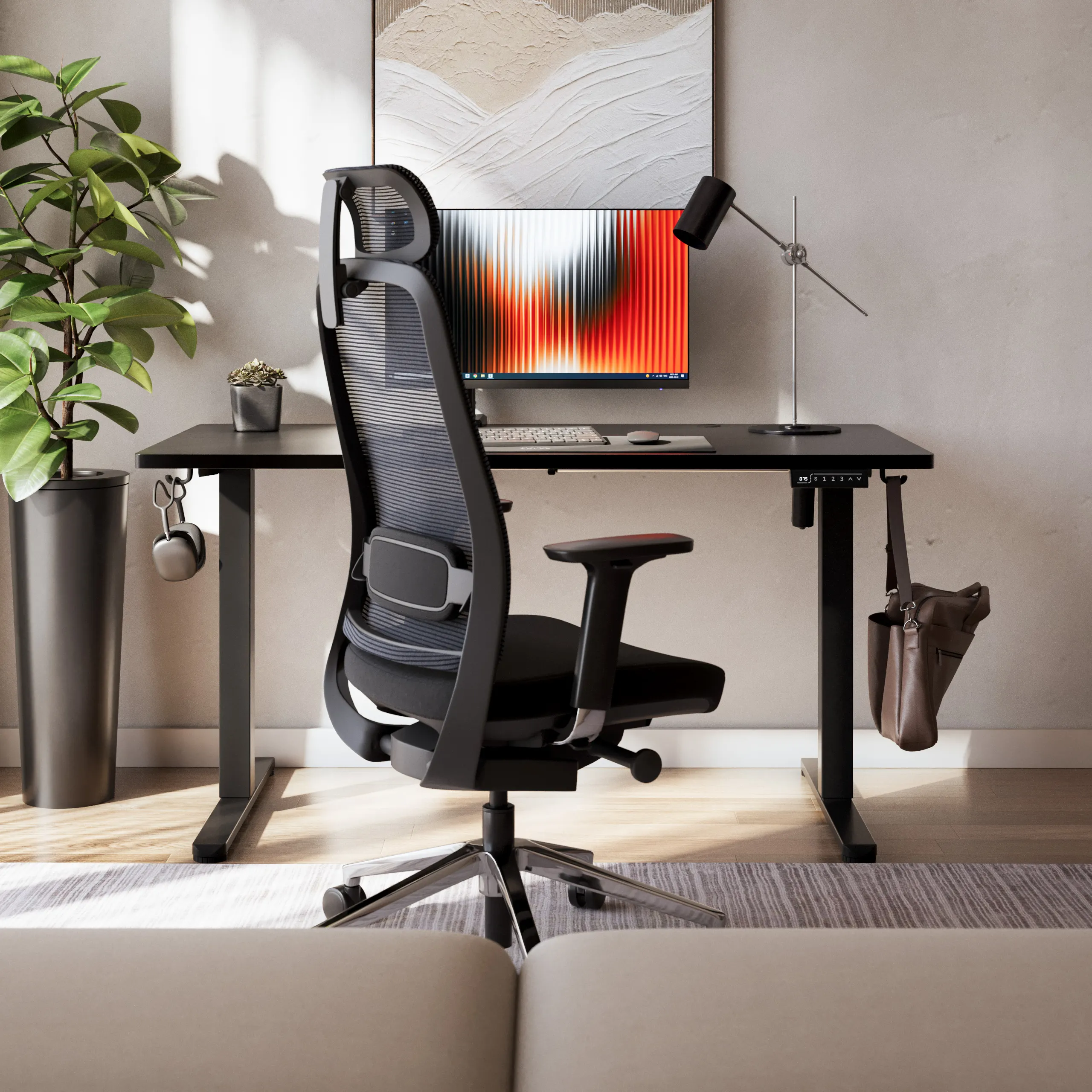 Biurko elektryczne Mark Adler Leader 7.3 Black 140 cm OUTLET - Image 4