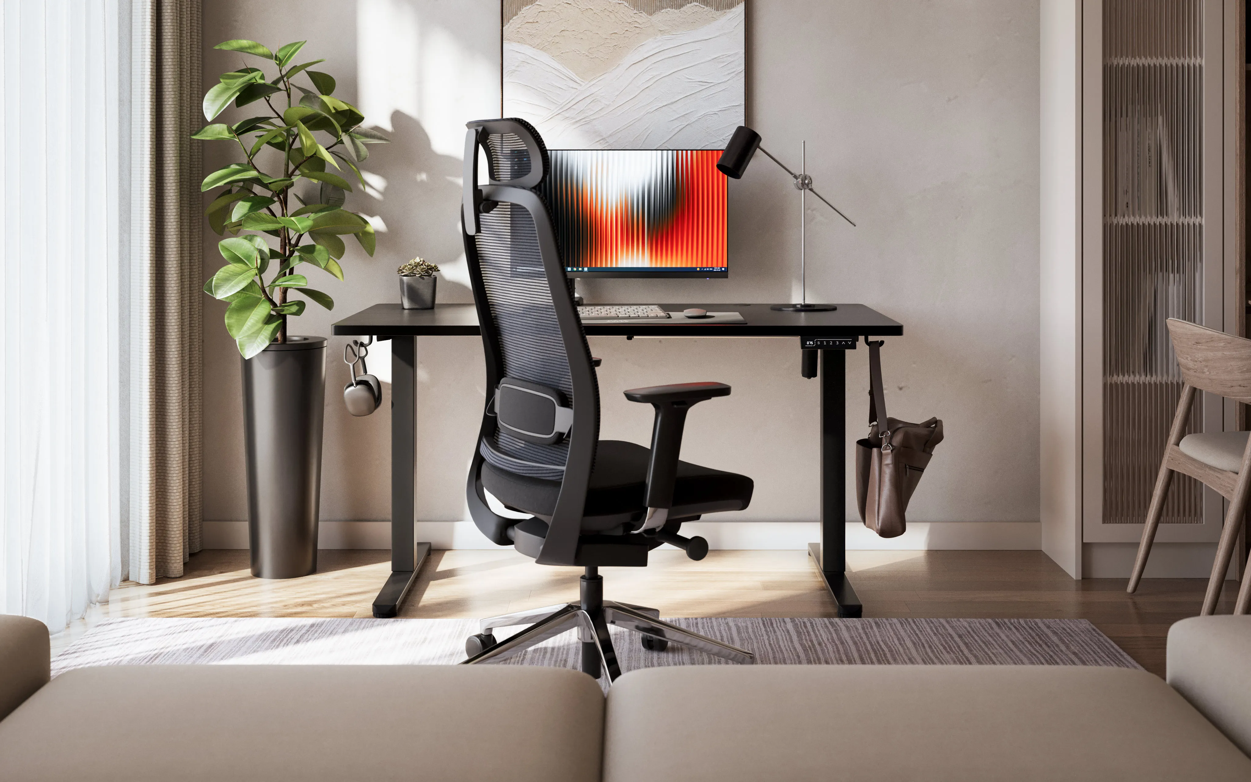 Biurko elektryczne Mark Adler Leader 7.3 Black 140 cm OUTLET - Image 5