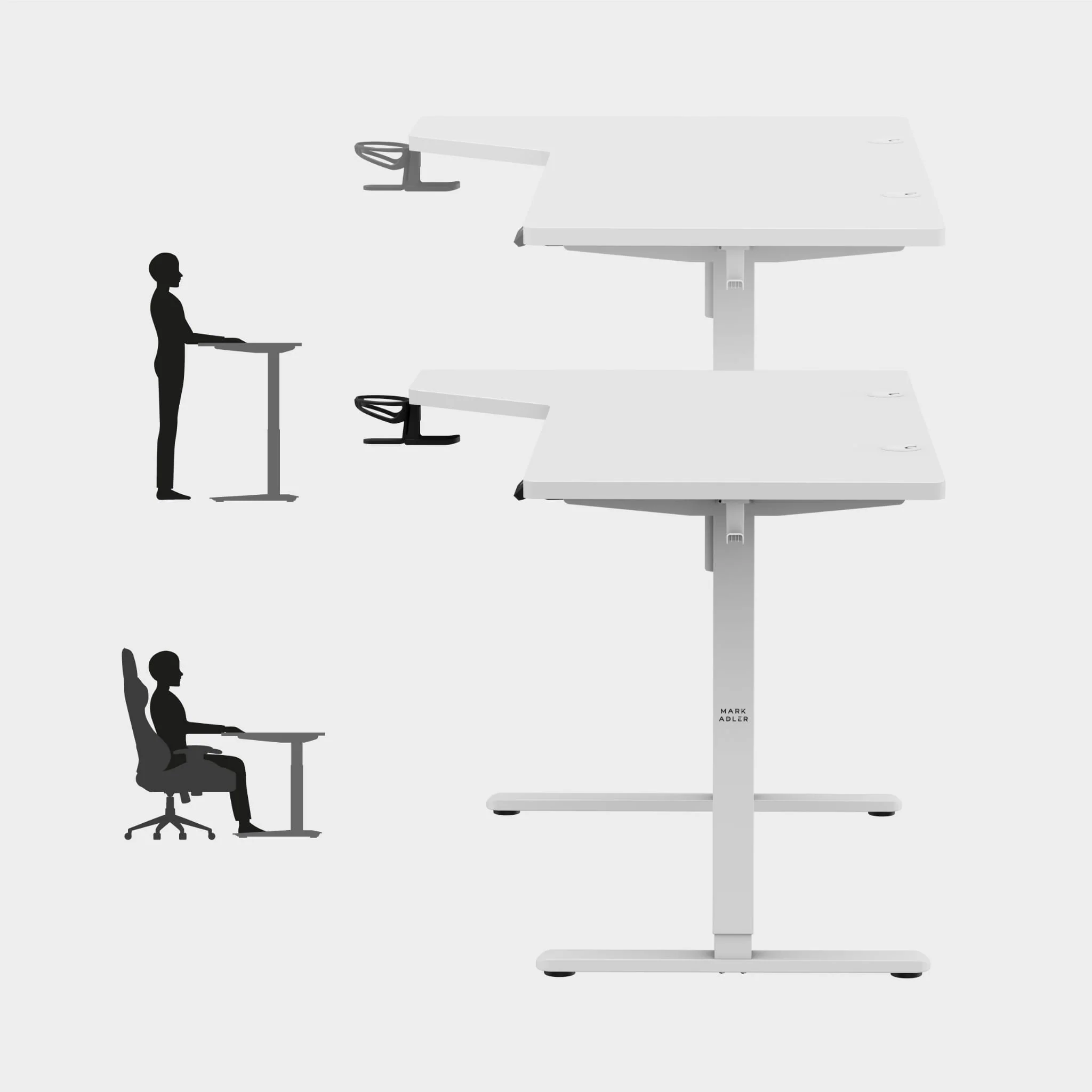 Biurko elektryczne Mark Adler Leader 9.1 White 145 cm - Image 3