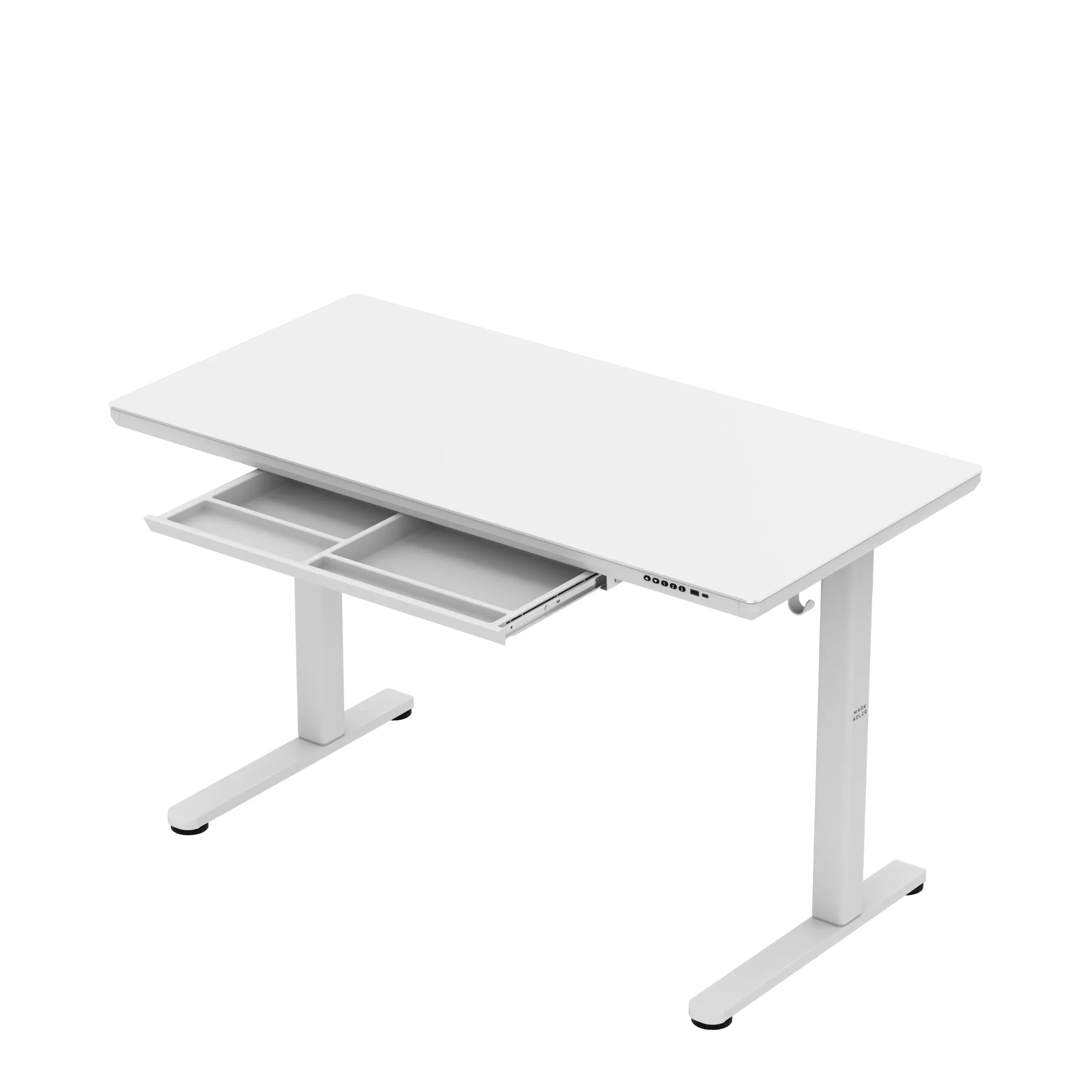 Biurko elektryczne ze szklanym blatem Mark Adler Leader 8.5 White - Image 13