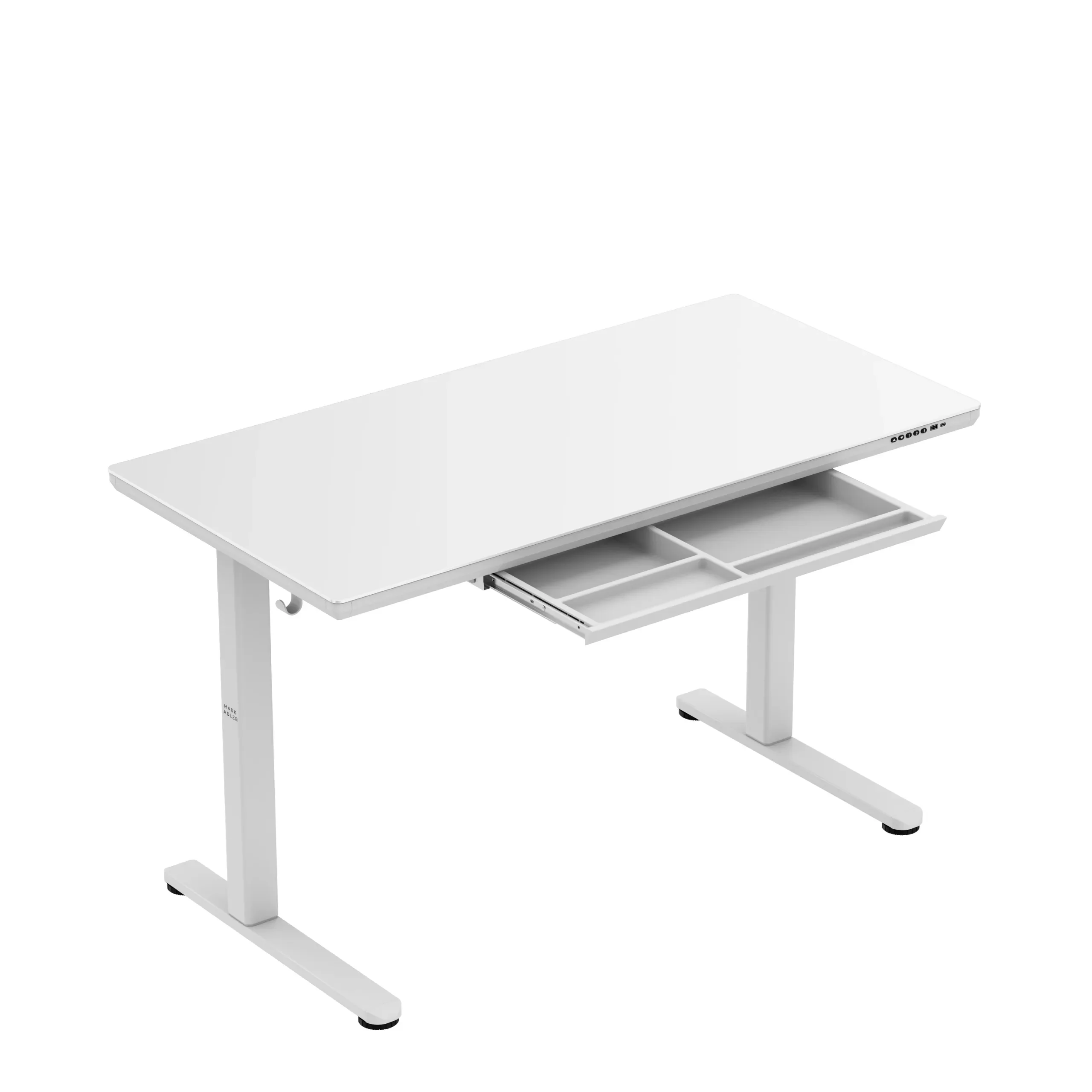 Biurko elektryczne ze szklanym blatem Mark Adler Leader 8.5 White - Image 15