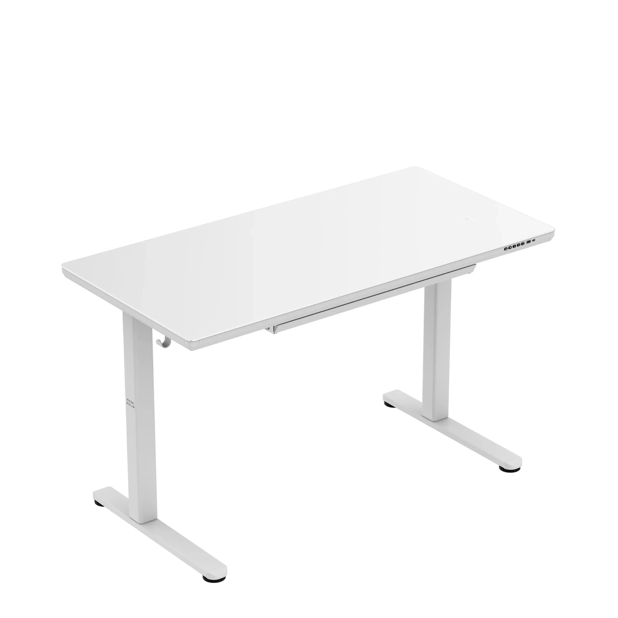 Biurko elektryczne ze szklanym blatem Mark Adler Leader 8.5 White - Image 2