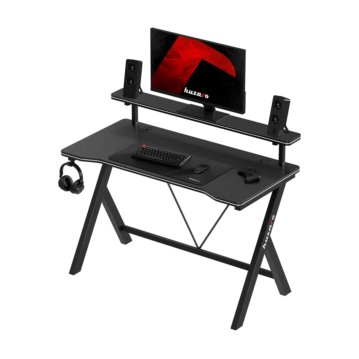 Biurko gamingowe 120 cm Huzaro Hero 1.9 Black - Image 11