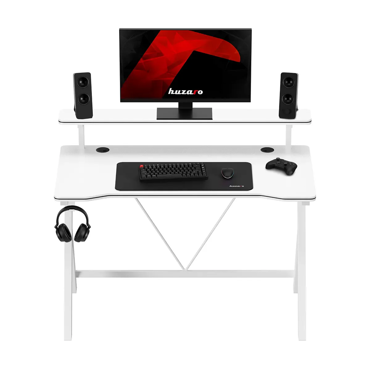 Biurko gamingowe 120 cm Huzaro Hero 1.9 White - Image 11