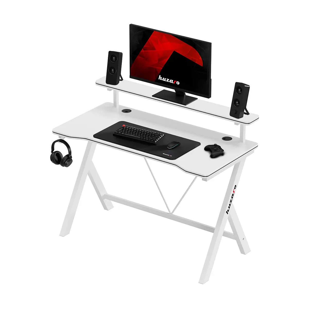 Biurko gamingowe 120 cm Huzaro Hero 1.9 White - Image 9