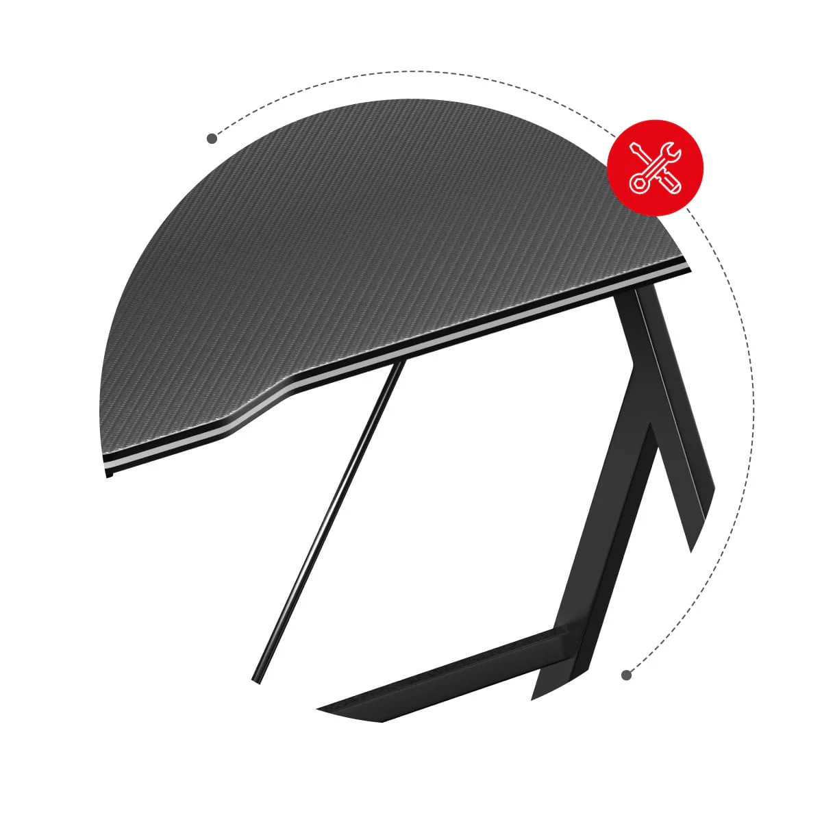 Biurko Gamingowe Huzaro Hero 1.4 Black 100 cm OUTLET - Image 11