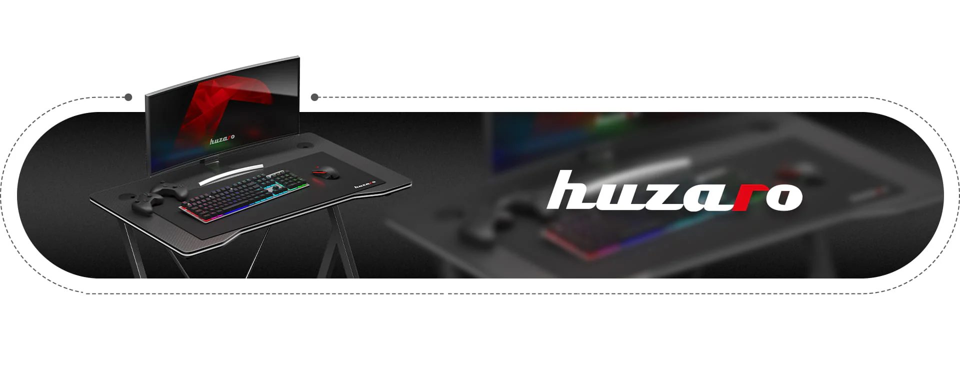 Biurko Gamingowe Huzaro Hero 1.4 Black 100 cm OUTLET - Image 17