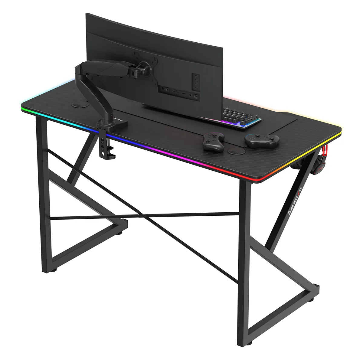 Biurko Gamingowe Huzaro Hero 1.7 RGB Black 120 cm - Image 9