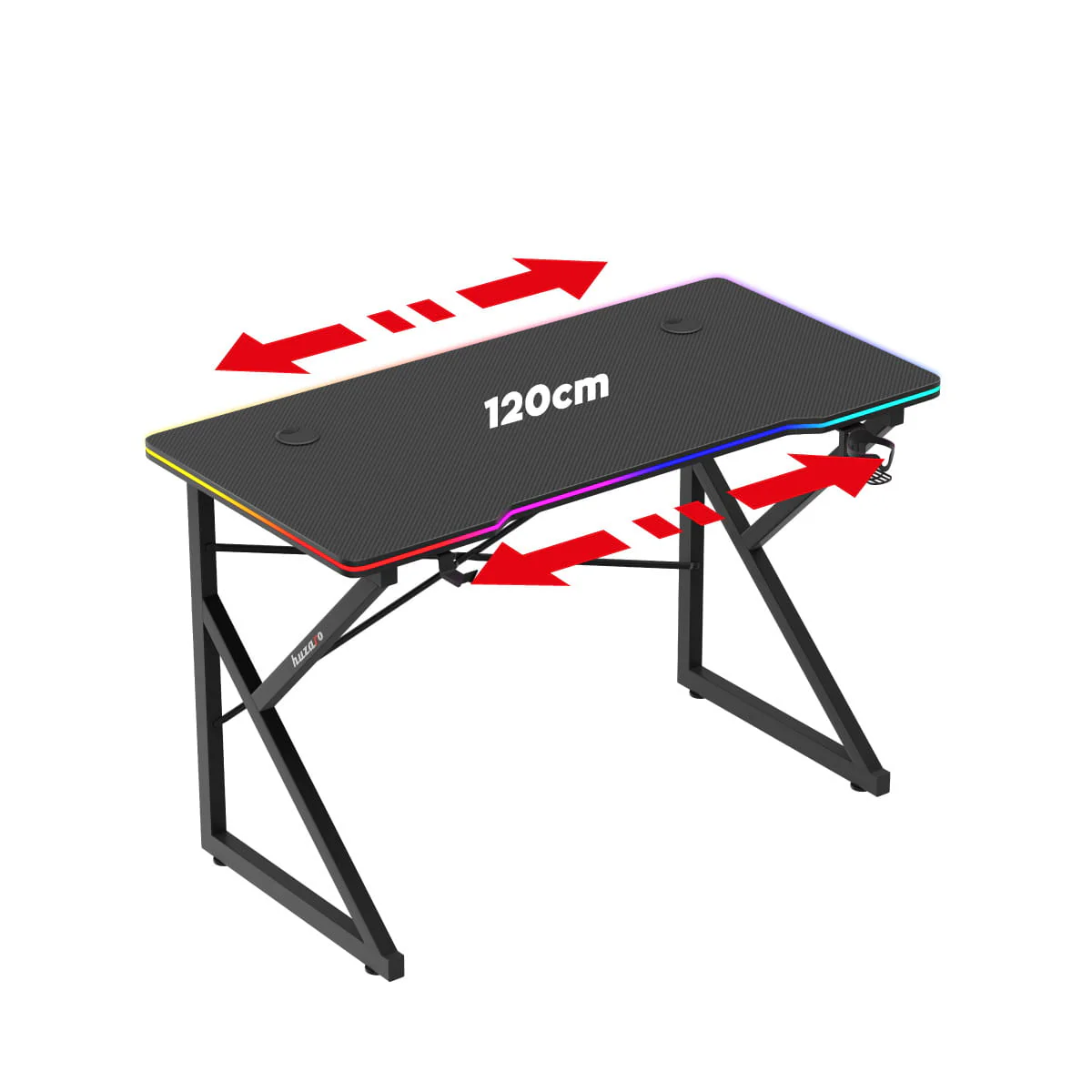 Biurko Gamingowe Huzaro Hero 1.7 RGB Black 120 cm OUTLET - Image 15