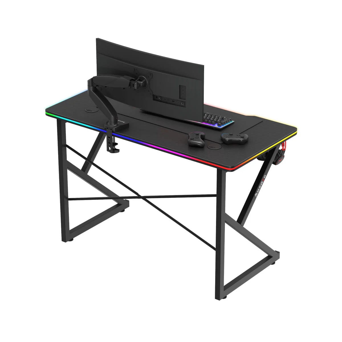 Biurko Gamingowe Huzaro Hero 1.7 RGB Black 120 cm OUTLET - Image 4