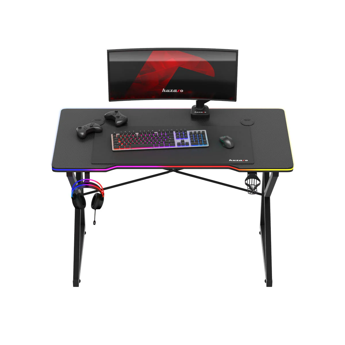 Biurko Gamingowe Huzaro Hero 1.7 RGB Black 120 cm OUTLET - Image 8