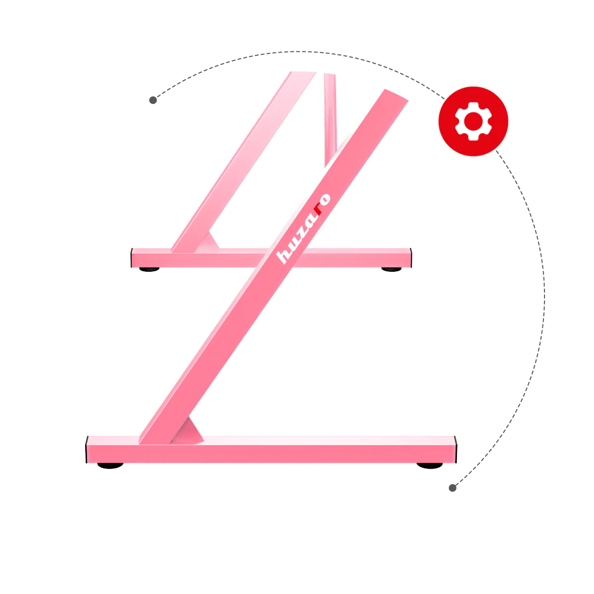 Biurko Gamingowe Huzaro Hero 1.8 Pink 100 cm OUTLET - Image 2