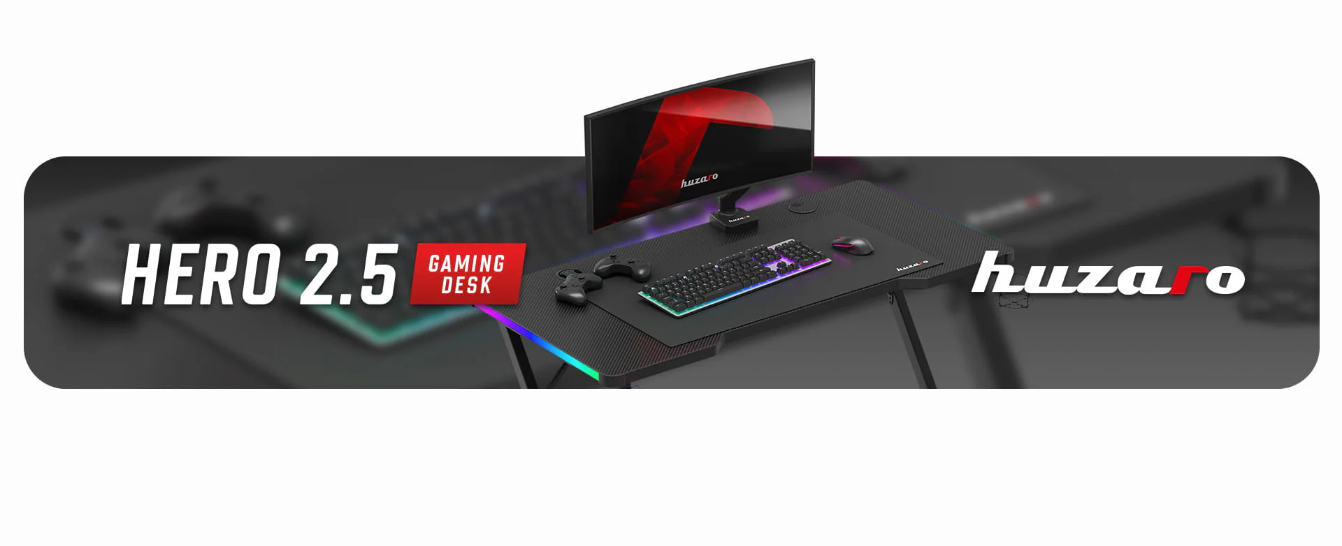 Biurko Gamingowe Huzaro Hero 2.5 RGB LED 120 cm OUTLET - Image 16