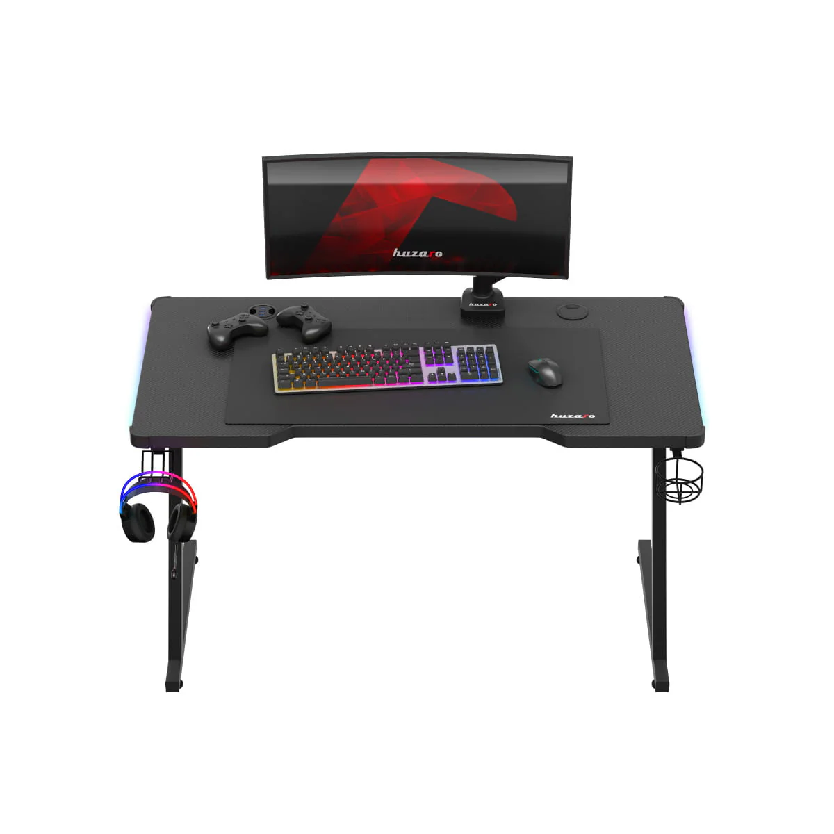 Biurko Gamingowe Huzaro Hero 2.5 RGB LED 120 cm OUTLET - Image 3