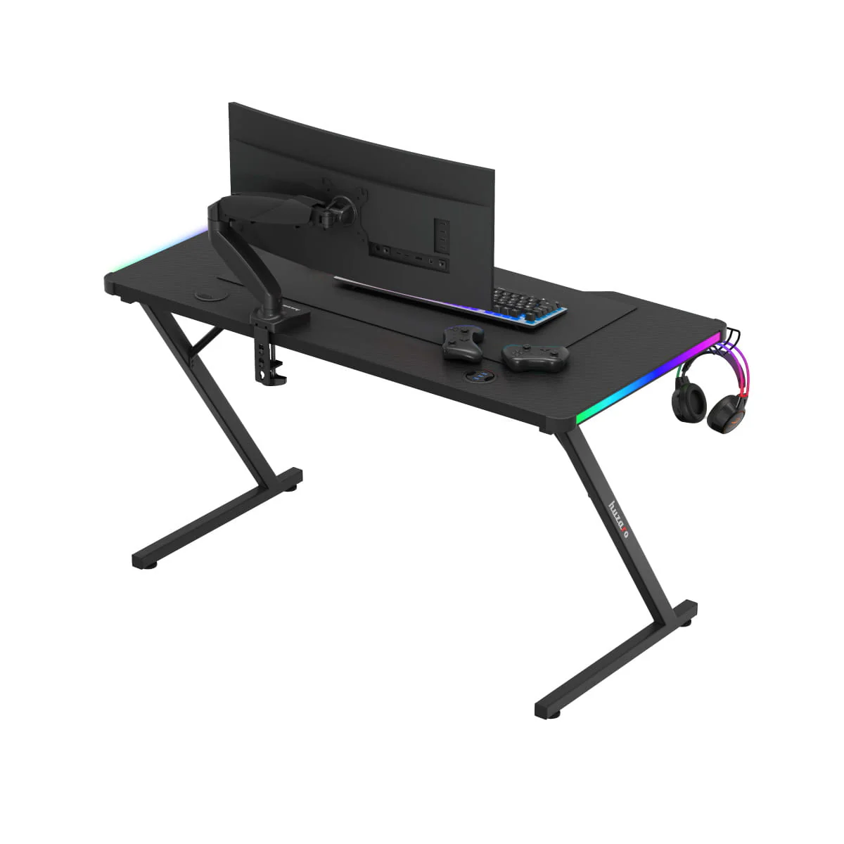 Biurko Gamingowe Huzaro Hero 2.5 RGB LED 120 cm OUTLET - Image 4