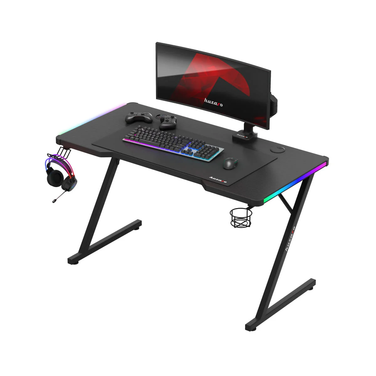 Biurko Gamingowe Huzaro Hero 2.5 RGB LED 120 cm OUTLET - Image 6