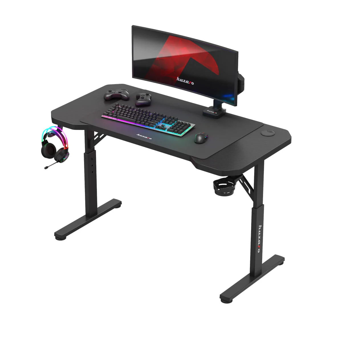 Biurko Gamingowe Huzaro Hero 2.6 Black 120 cm - Image 9