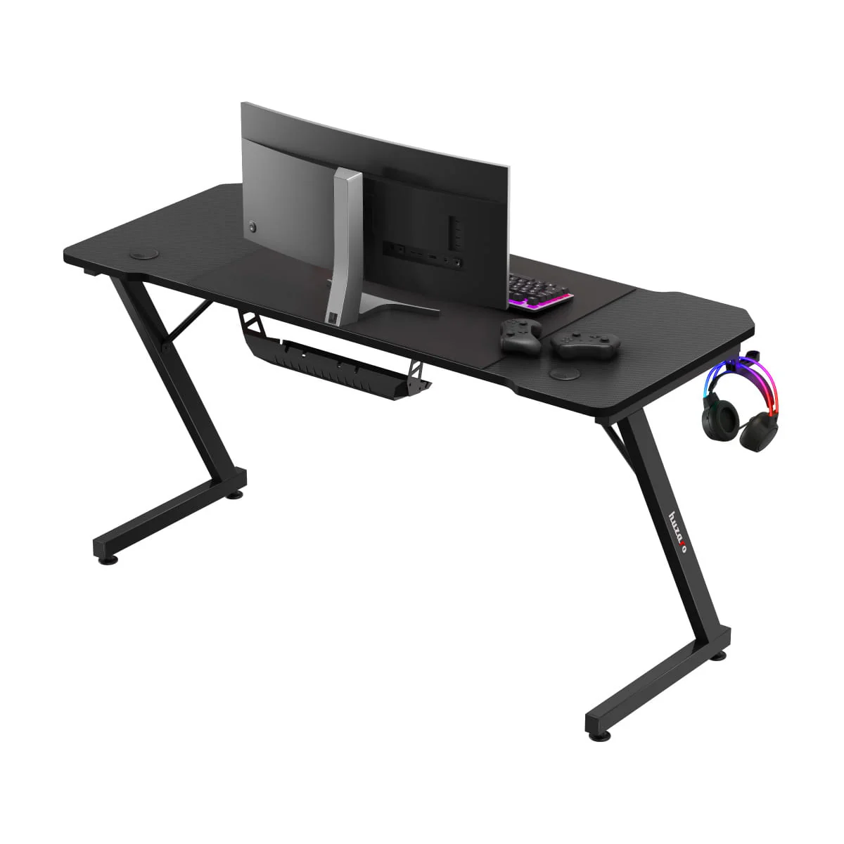 Biurko gamingowe Huzaro Hero 3.3 Black 140 cm - Image 9