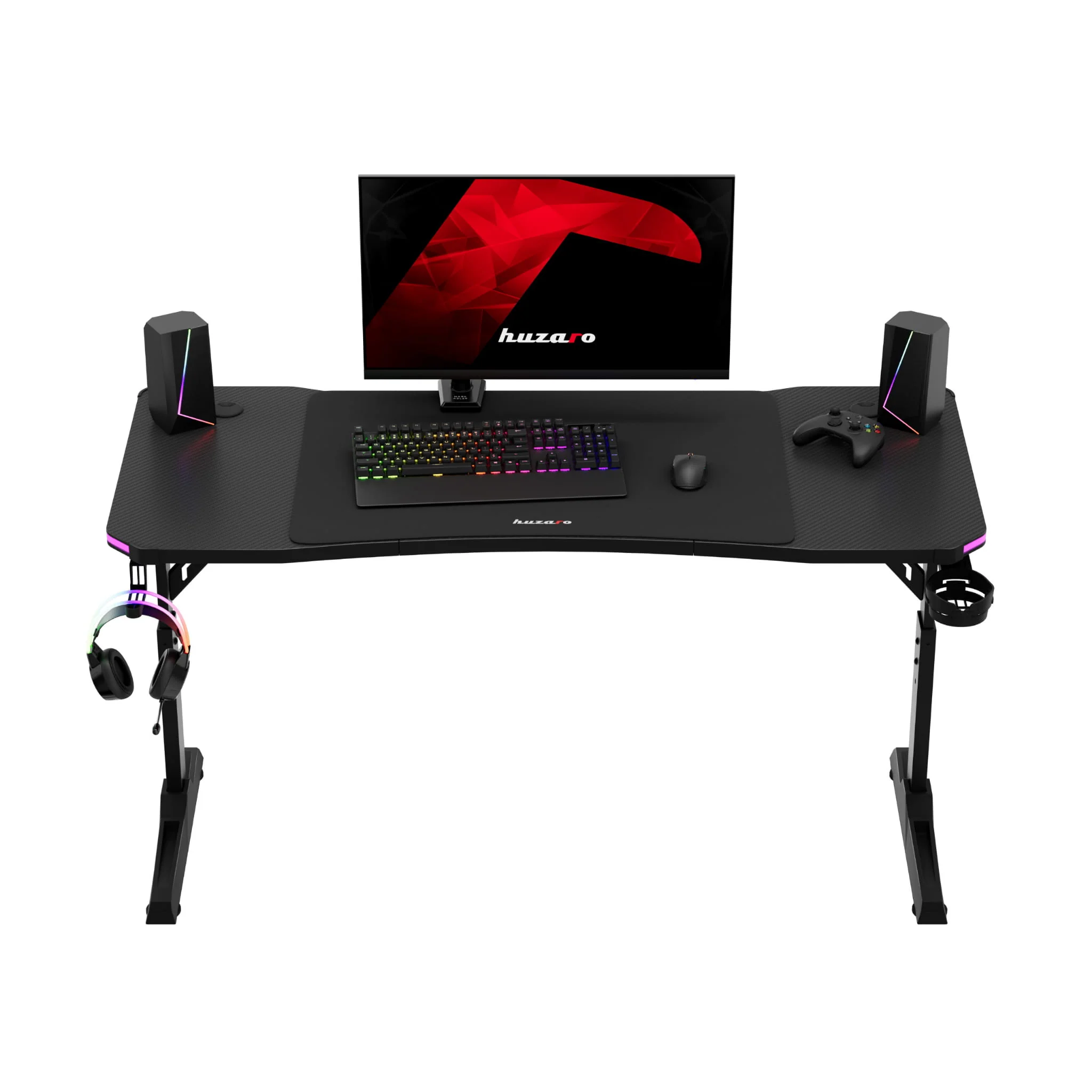 Biurko gamingowe Huzaro Hero 3.6 RGB LED Black 140 cm - Image 19