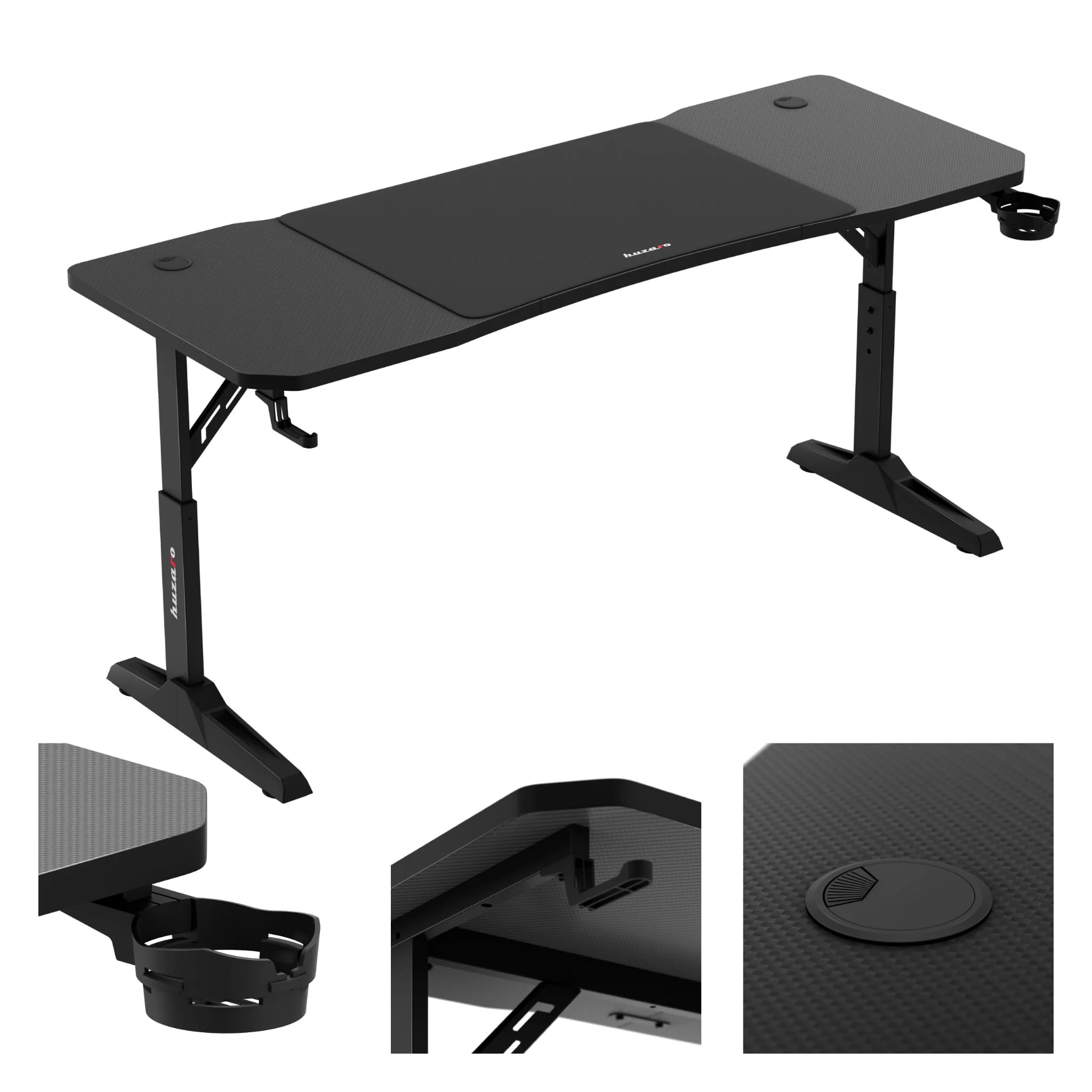 Biurko gamingowe Huzaro Hero 4.6 Black 160 cm - Image 14