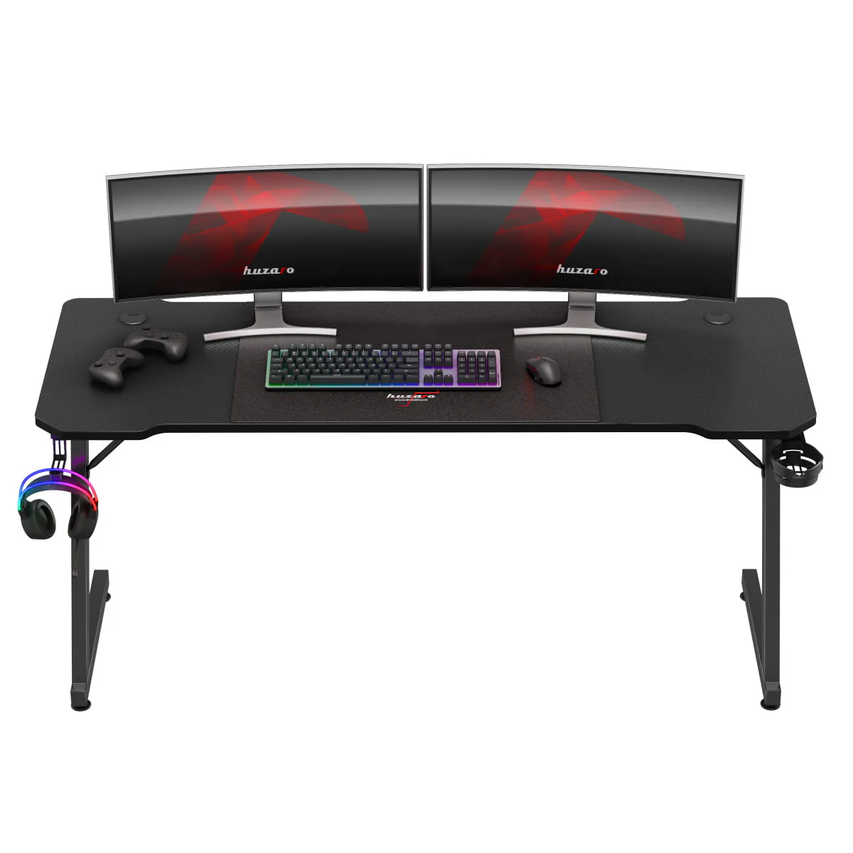 Biurko gamingowe Huzaro Hero 4.8 Black 160 cm - Image 10