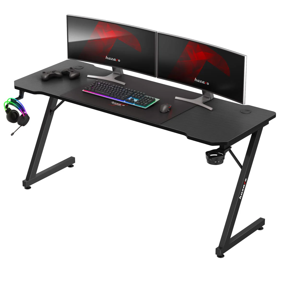Biurko gamingowe Huzaro Hero 4.8 Black 160 cm - Image 11
