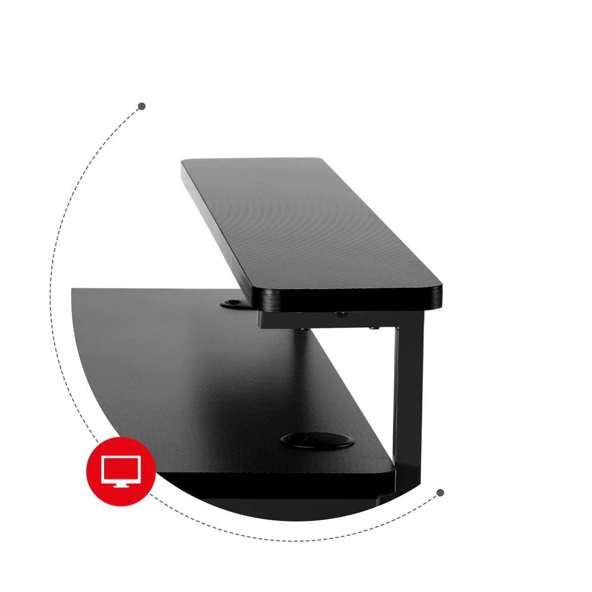 Biurko Gamingowe Huzaro Hero 5.0 Black 120 cm OUTLET - Image 13