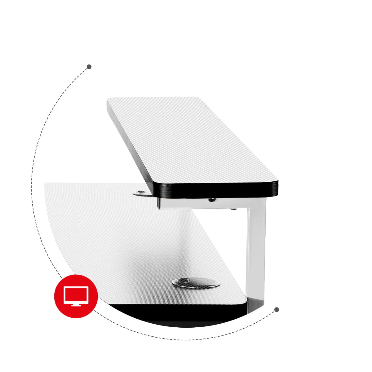 Biurko Gamingowe Huzaro Hero 5.0 White 120 cm OUTLET - Image 8