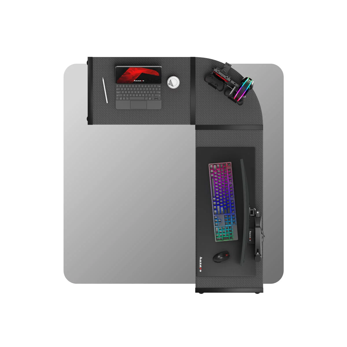Biurko Gamingowe Huzaro Hero 6.0 Black 147 cm OUTLET - Image 15