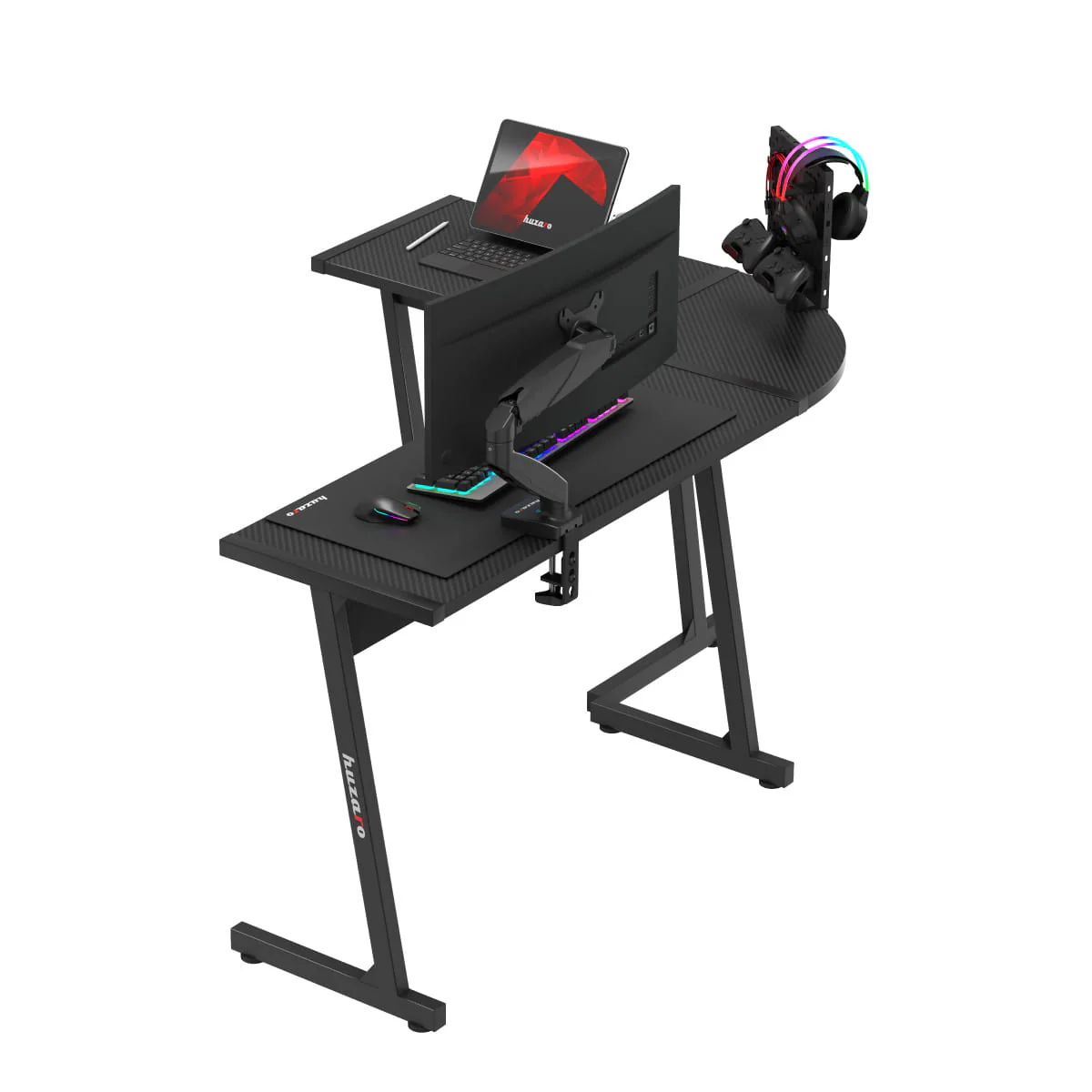 Biurko Gamingowe Huzaro Hero 6.0 Black 147 cm OUTLET - Image 3