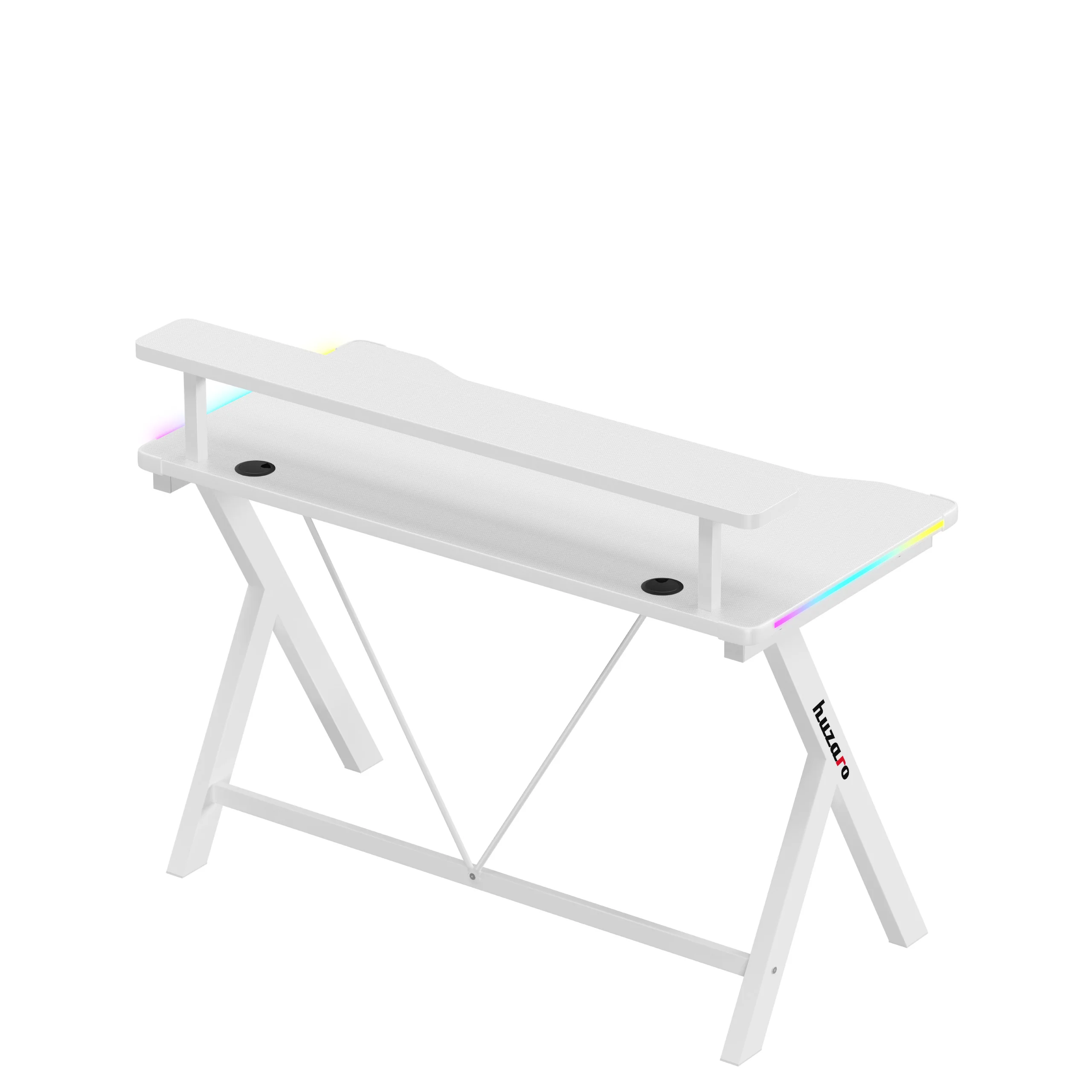 Biurko gamingowe LED Huzaro Hero 1.9 RGB White 120 cm - Image 10