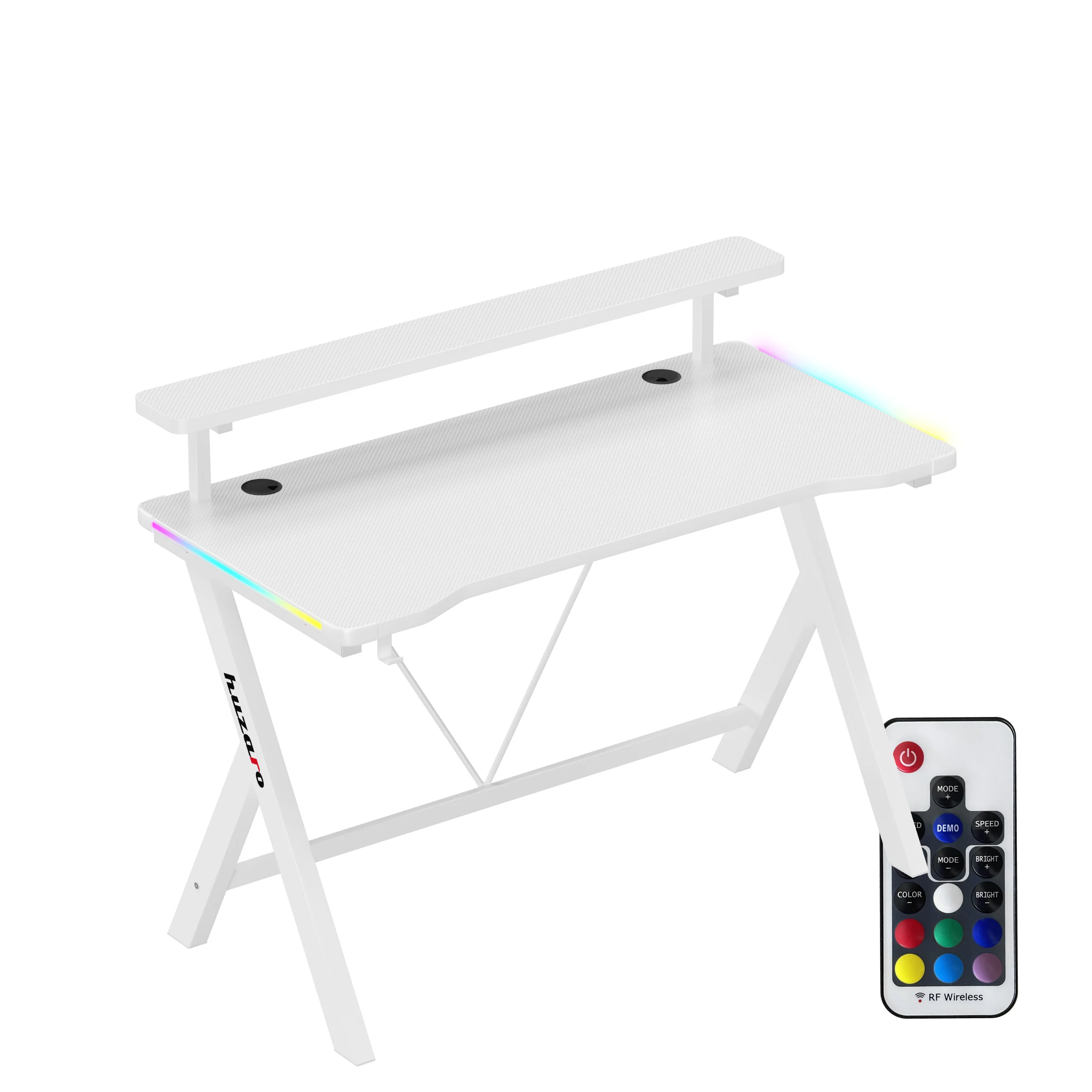 Biurko gamingowe LED Huzaro Hero 1.9 RGB White 120 cm - Image 13