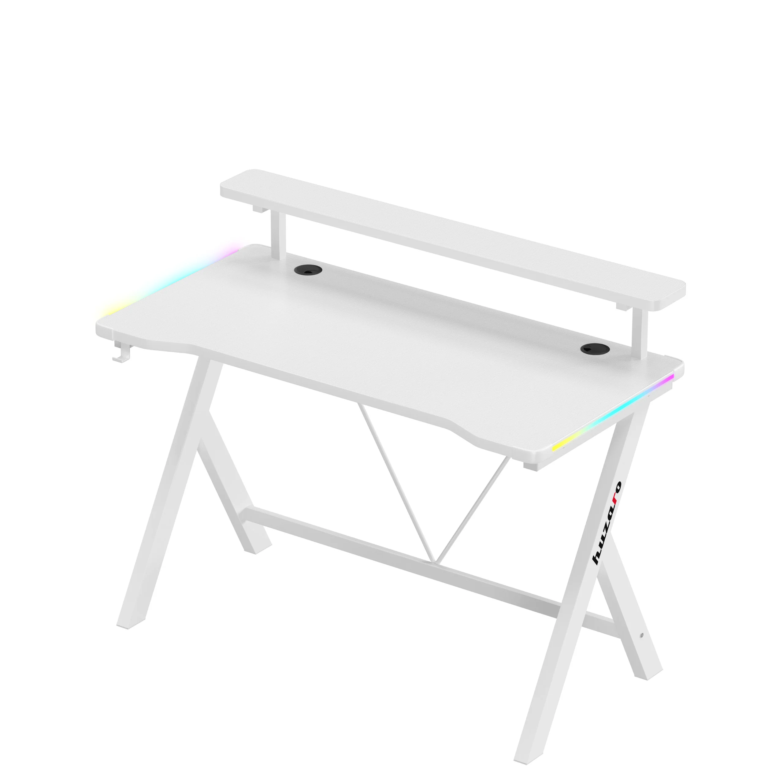 Biurko gamingowe LED Huzaro Hero 1.9 RGB White 120 cm - Image 14