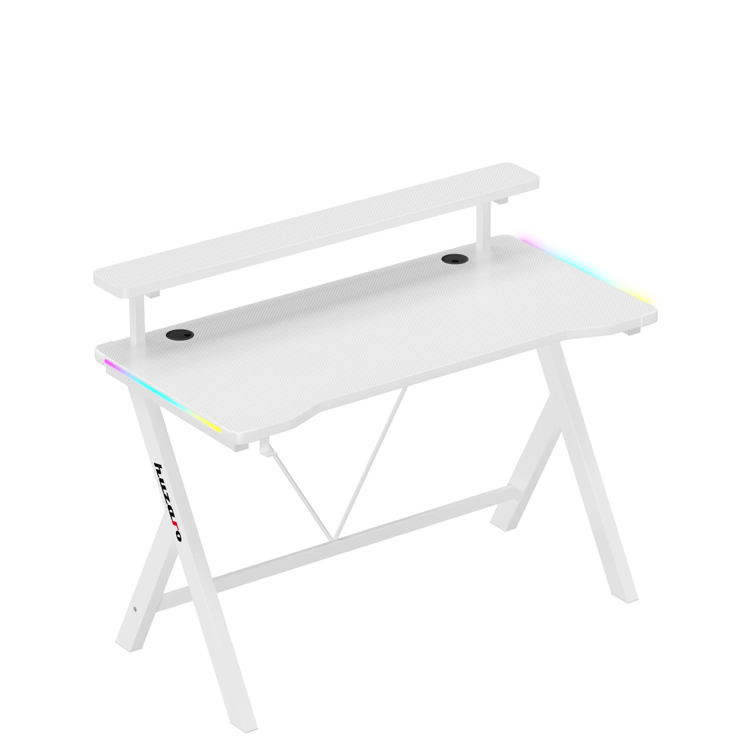 Biurko gamingowe LED Huzaro Hero 1.9 RGB White 120 cm - Image 8