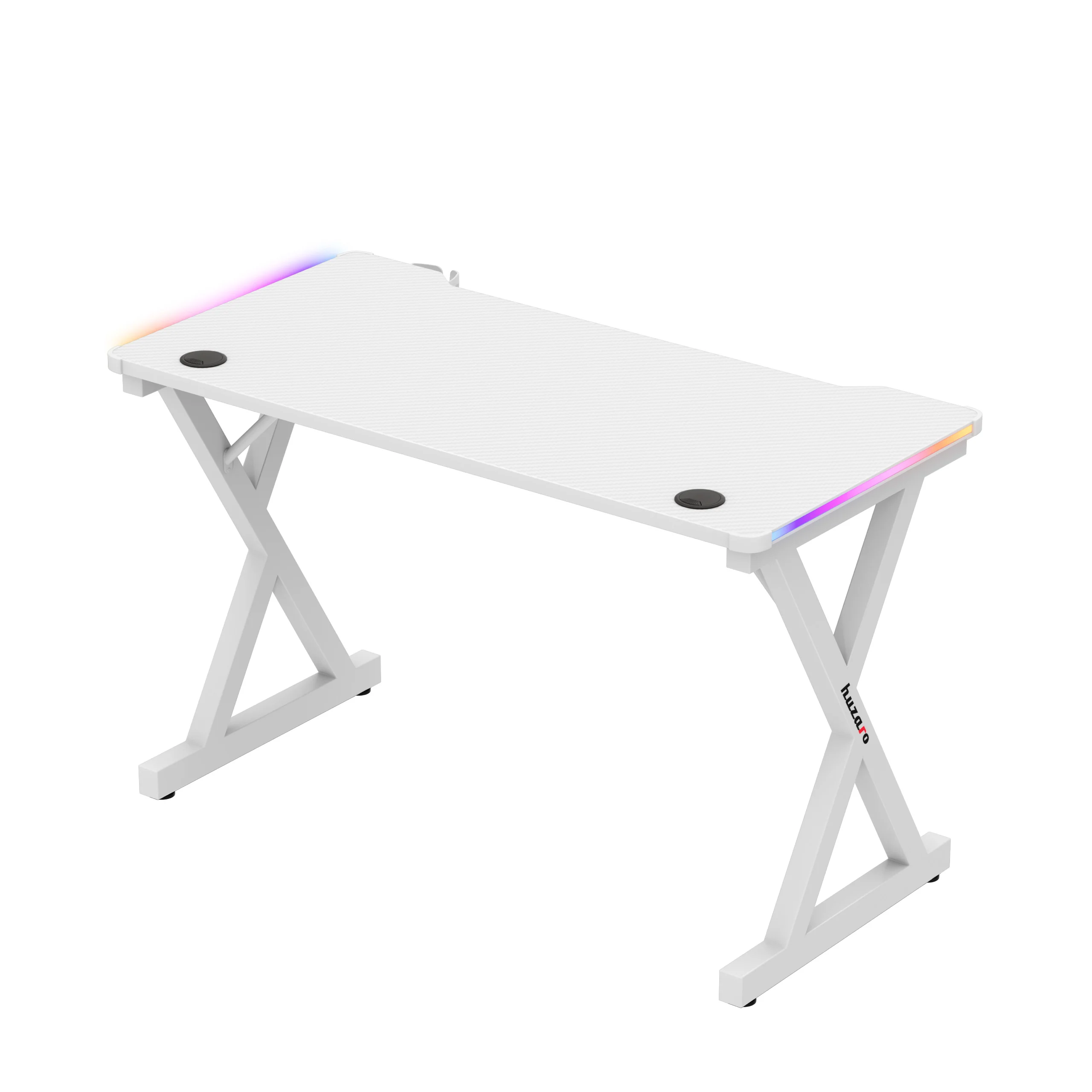 Biurko gamingowe LED Huzaro Hero 2.3 RGB White 120 cm - Image 5