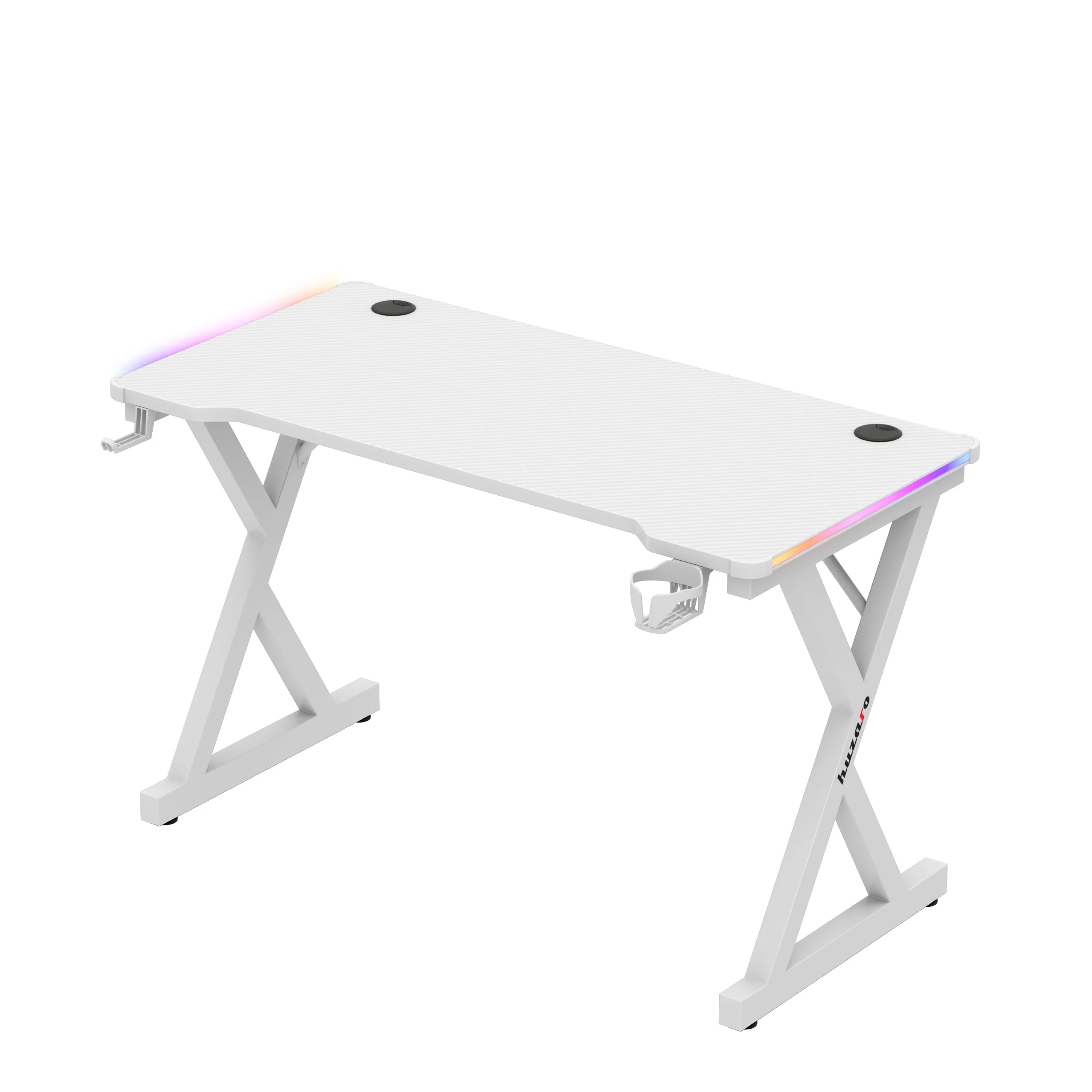 Biurko gamingowe LED Huzaro Hero 2.3 RGB White 120 cm - Image 7