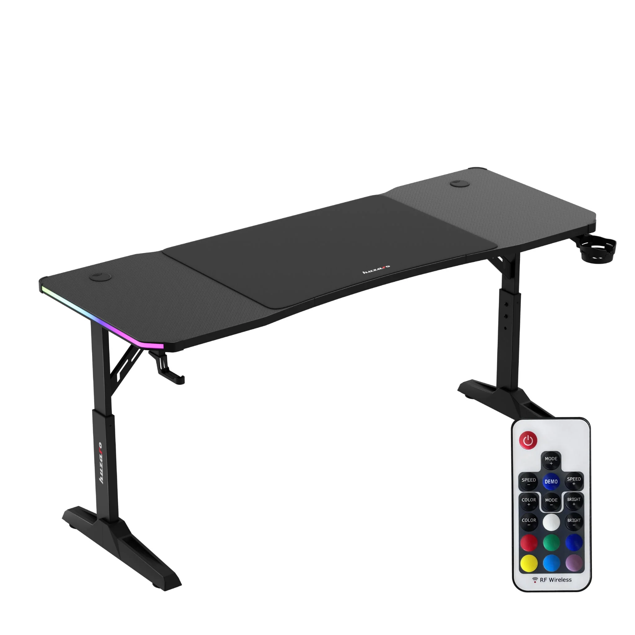 Biurko gamingowe Led Huzaro Hero 4.6 RGB Black 160 cm - Image 10