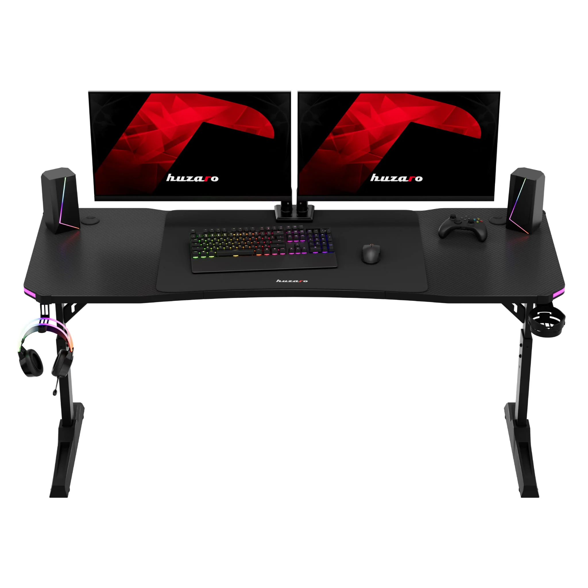 Biurko gamingowe Led Huzaro Hero 4.6 RGB Black 160 cm - Image 19
