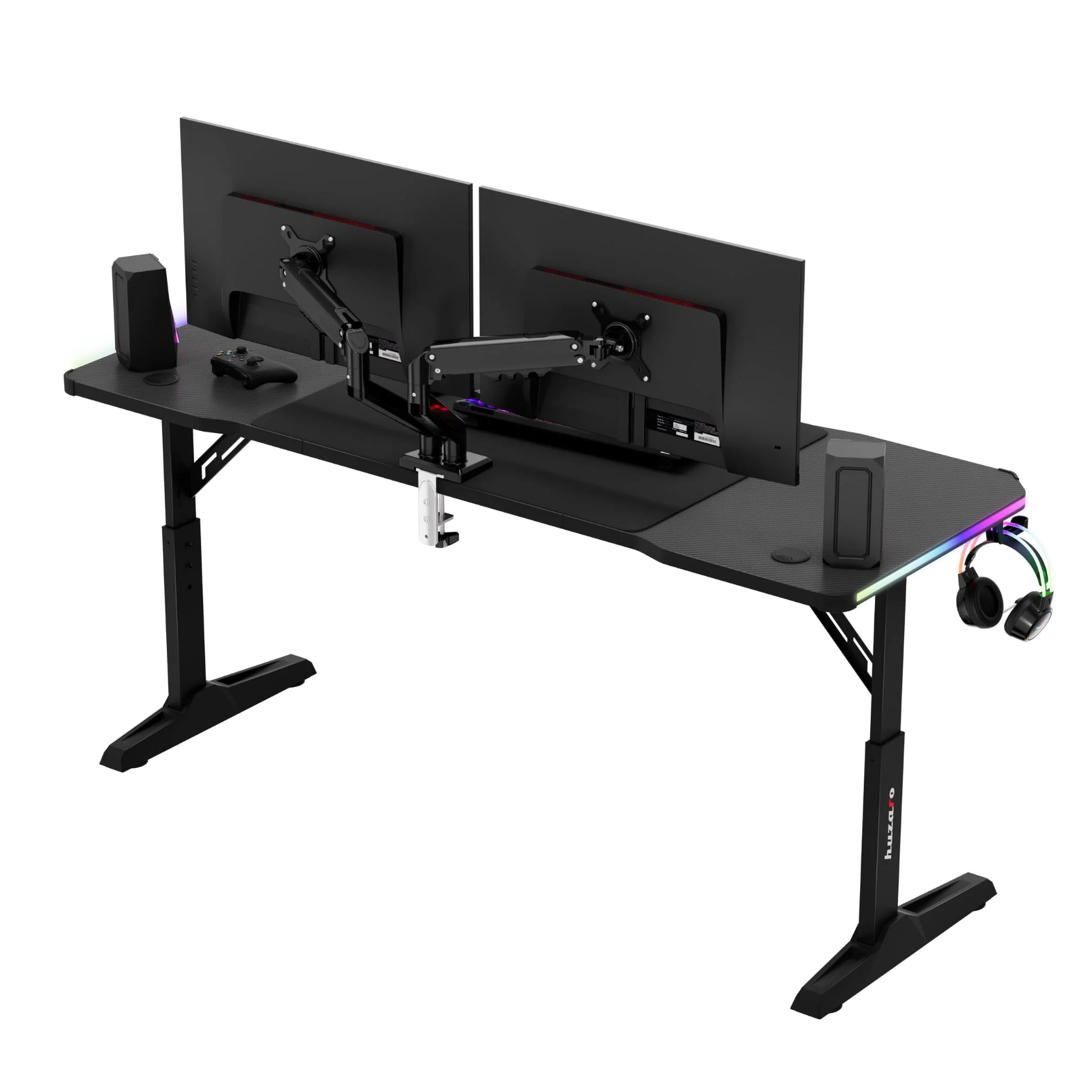 Biurko gamingowe Led Huzaro Hero 4.6 RGB Black 160 cm - Image 5