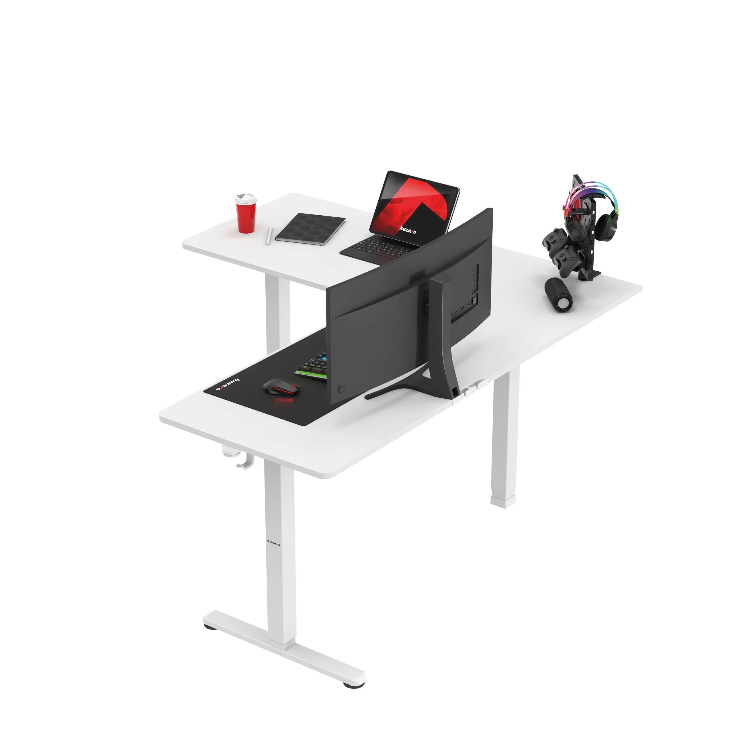 Biurko narożne elektryczne Huzaro Hero 9.5 White 160 cm - Image 11