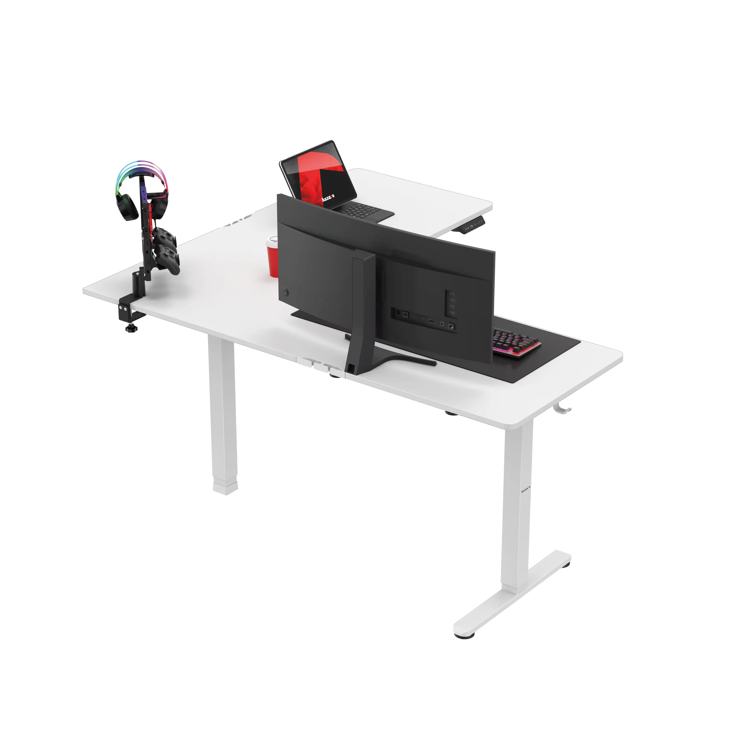 Biurko narożne elektryczne Huzaro Hero 9.5 White 160 cm - Image 6