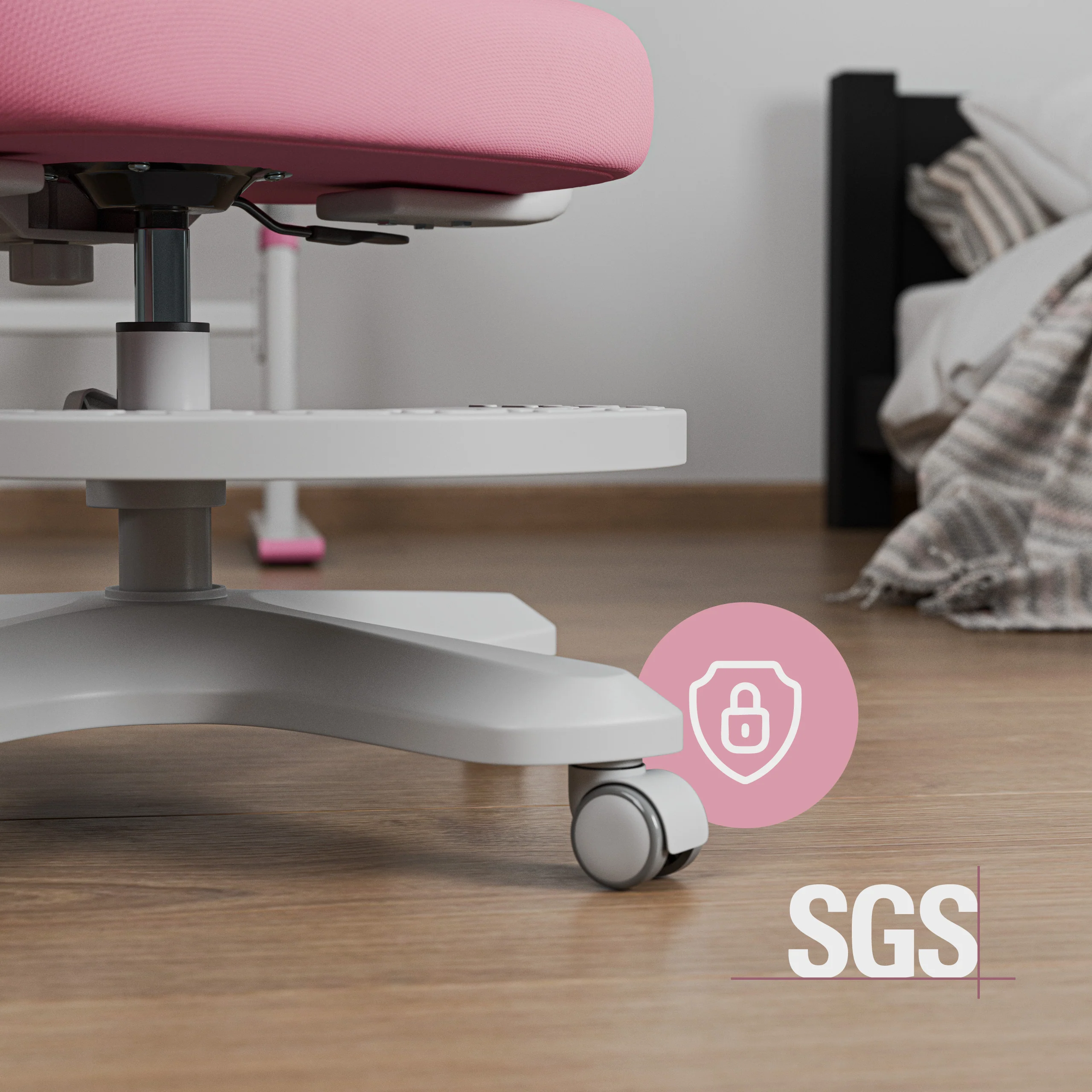 Ergonomiczny fotel dla dzieci Mark Adler Junior 4.6 Pink - Image 3