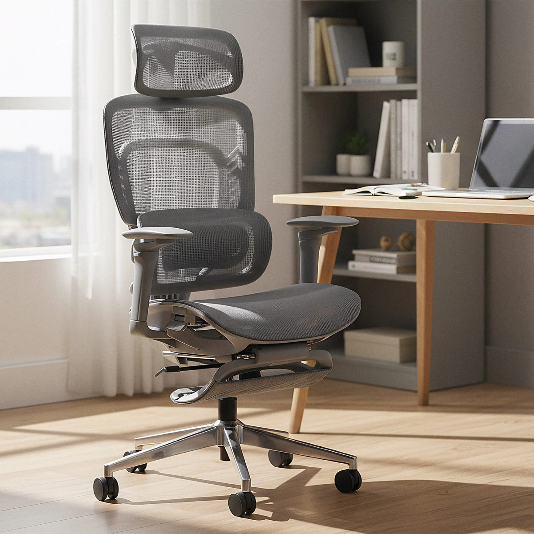 Fotel biurowy z masażem Mark Adler Visioner 8.3 Grey - Image 2