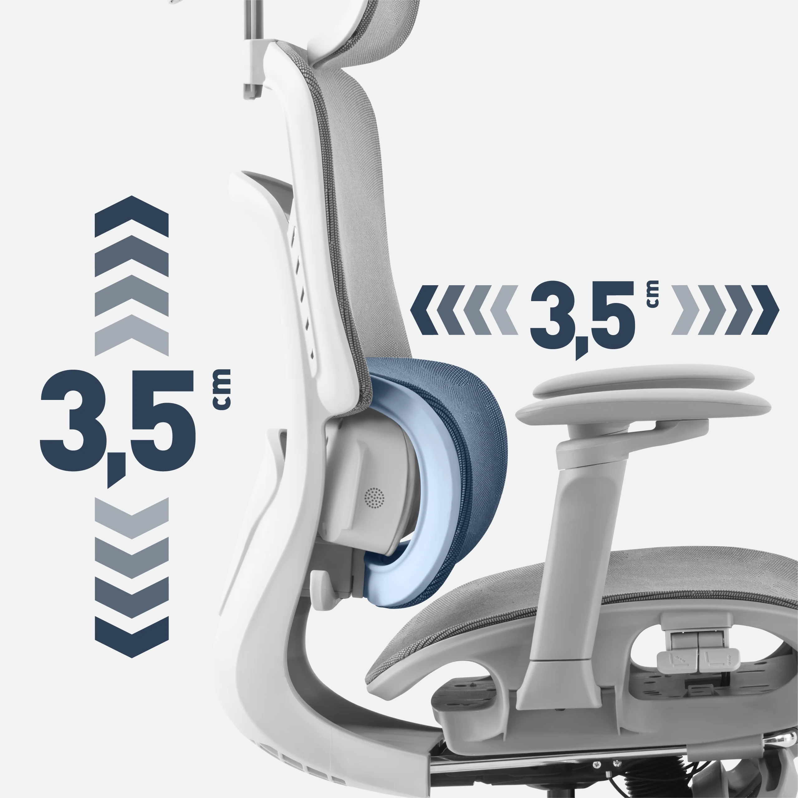 Fotel biurowy z masażem Mark Adler Visioner 8.3 Grey - Image 5