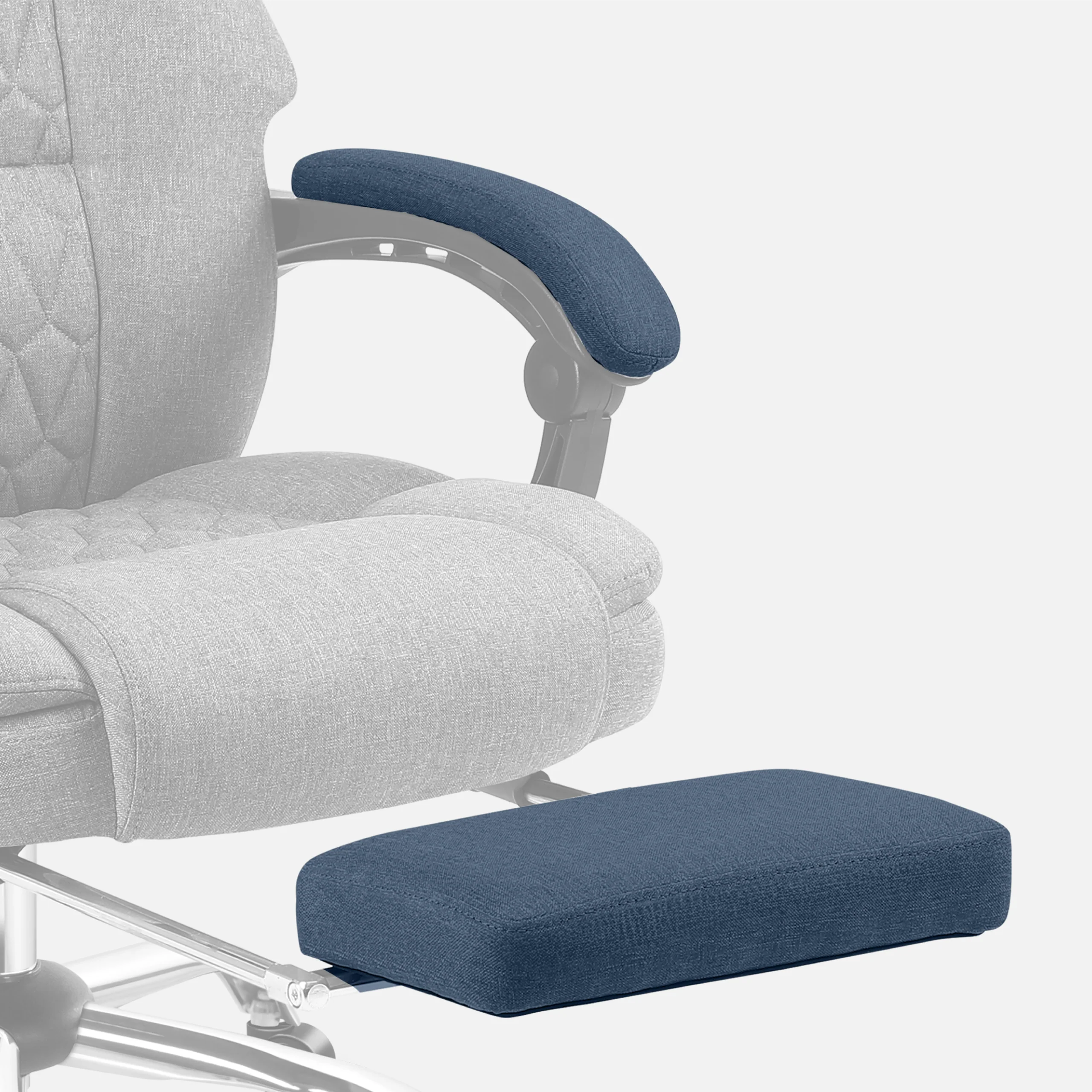 Fotel biurowy z masażem podnóżkiem Mark Adler Boss 6.0 Grey - Image 8